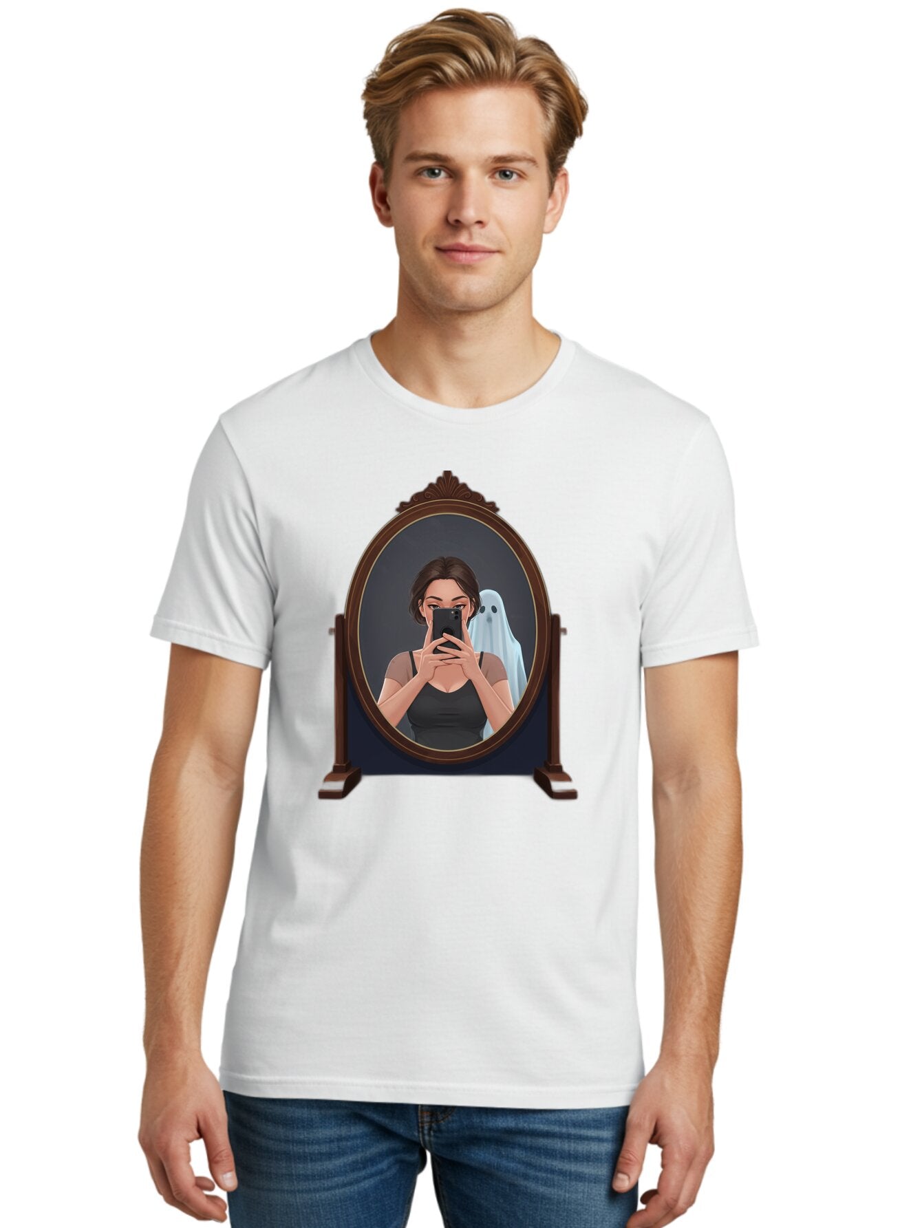 Woman-And-Ghost Men'S Graphic Tee, 100% Cotton, Comfortable Casual Summer Wear, Machine Washable, Vintage Camera, Old Camera, Antique Camera, Black Camera, Classic Photography, Photography Equipment, Nostalgic Device, Film Camera, Camera Art Bap008 16