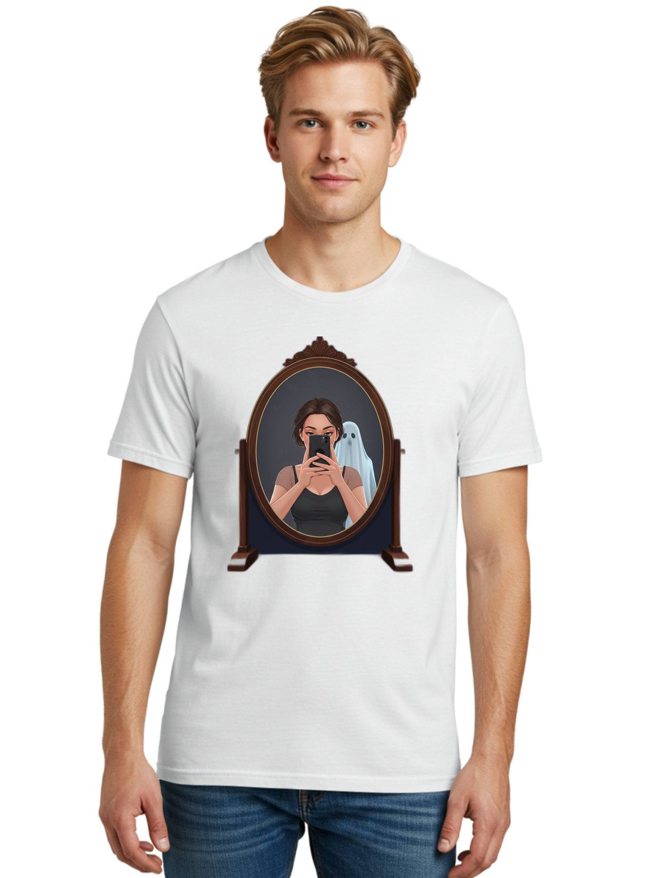 Woman-And-Ghost Men'S Graphic Tee, 100% Cotton, Comfortable Casual Summer Wear, Machine Washable, Vintage Camera, Old Camera, Antique Camera, Black Camera, Classic Photography, Photography Equipment, Nostalgic Device, Film Camera, Camera Art Bap008 28