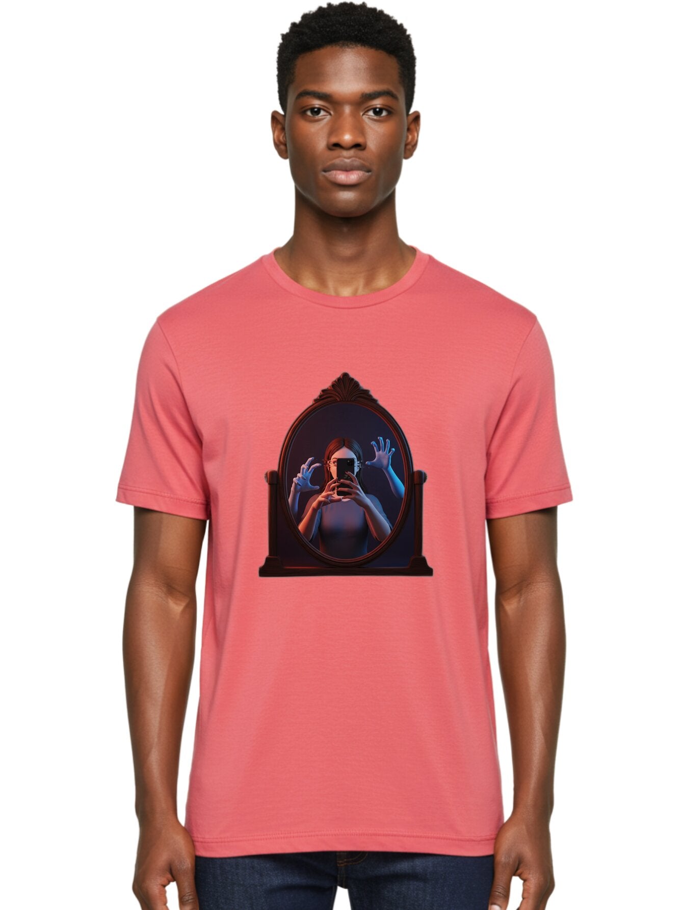 Woman-Taking-Selfie Men'S Graphic Tee, 100% Cotton, Comfortable Casual Summer Wear, Machine Washable, Vintage Camera, Old Camera, Antique Camera, Black Camera, Classic Photography, Photography Equipment, Nostalgic Device, Film Camera, Bap017 19