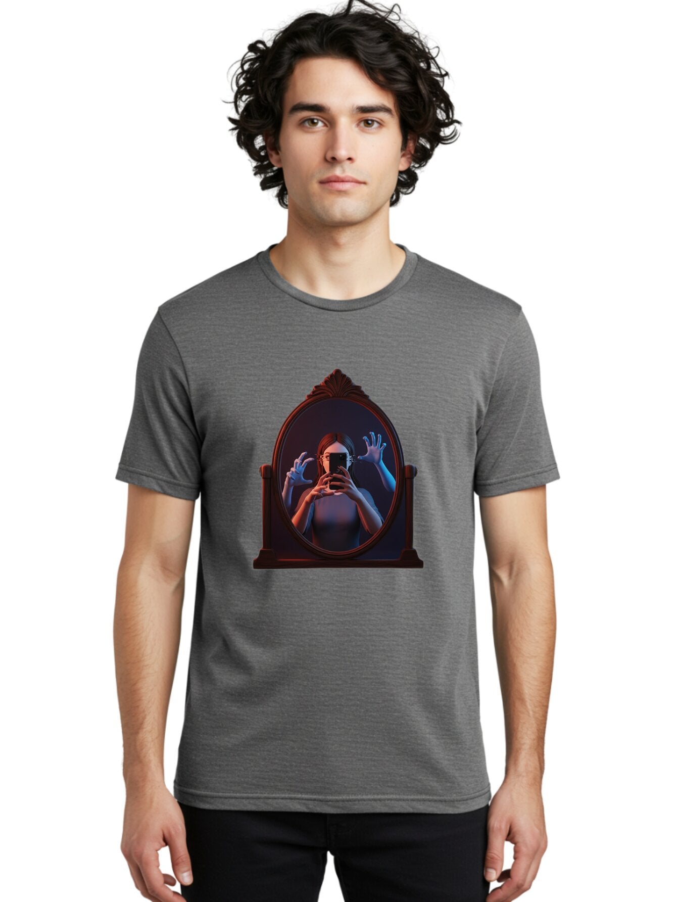 Woman-Taking-Selfie Men'S Graphic Tee, 100% Cotton, Comfortable Casual Summer Wear, Machine Washable, Vintage Camera, Old Camera, Antique Camera, Black Camera, Classic Photography, Photography Equipment, Nostalgic Device, Film Camera, Bap017 24