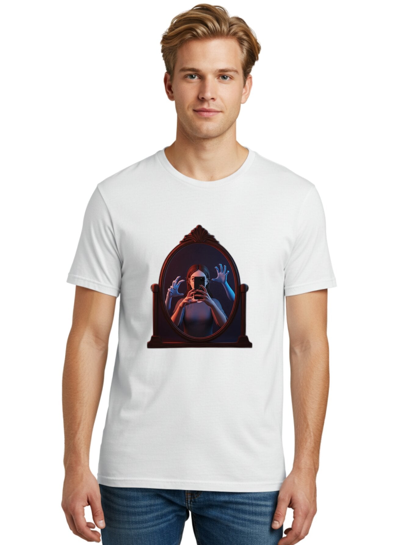 Woman-Taking-Selfie Men'S Graphic Tee, 100% Cotton, Comfortable Casual Summer Wear, Machine Washable, Vintage Camera, Old Camera, Antique Camera, Black Camera, Classic Photography, Photography Equipment, Nostalgic Device, Film Camera, Bap017 23