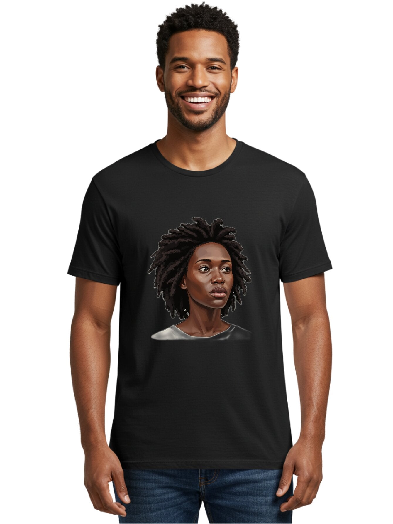 Woman-With-Dreadlocks Men'S Graphic Tee, 100% Cotton, Comfortable Casual Summer Wear, Machine Washable, Vintage Camera, Old Camera, Antique Camera, Black Camera, Classic Photography, Photography Equipment, Nostalgic Device, Film Camera, Bap018 18