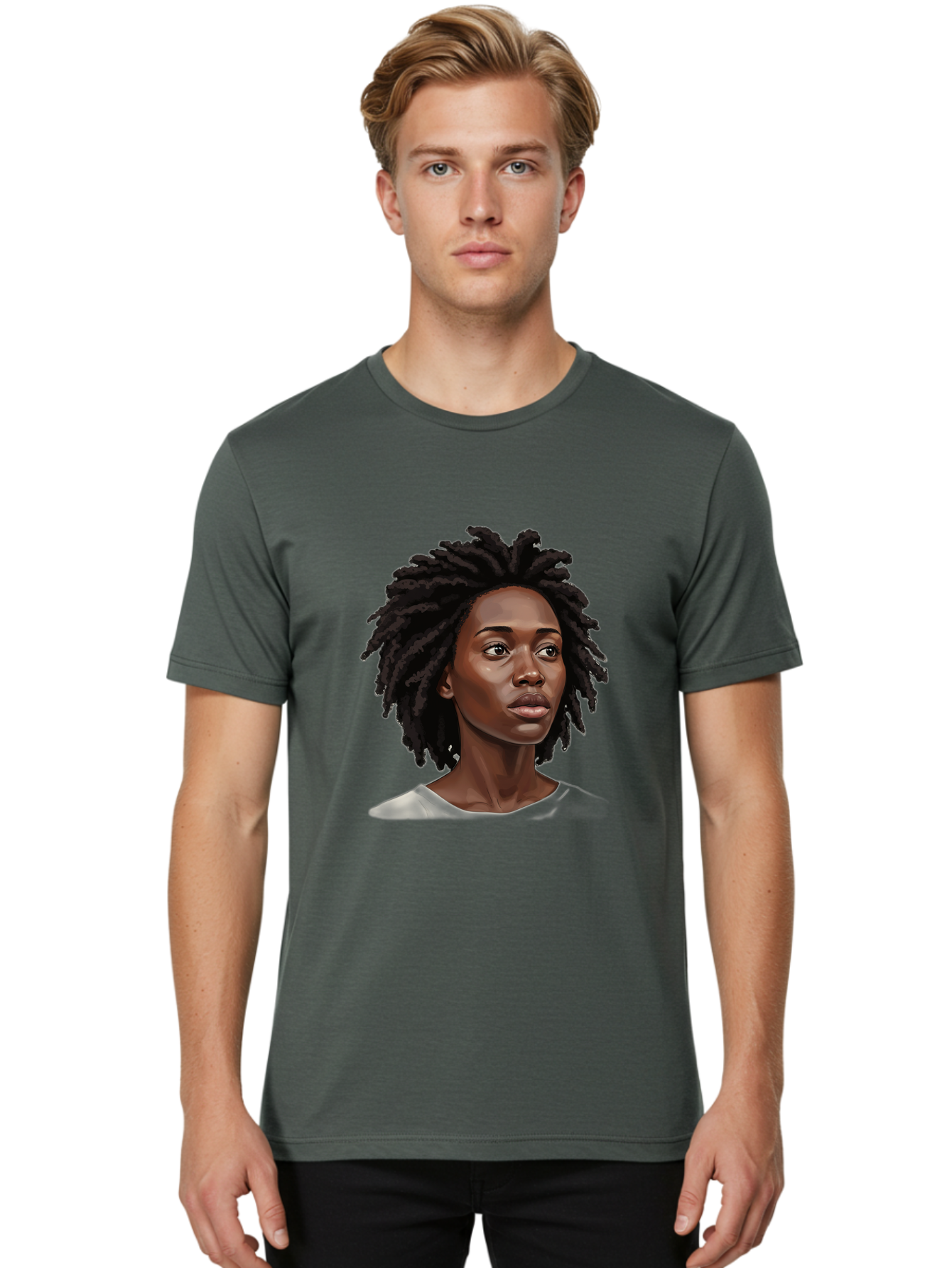 Woman-With-Dreadlocks Men'S Graphic Tee, 100% Cotton, Comfortable Casual Summer Wear, Machine Washable, Vintage Camera, Old Camera, Antique Camera, Black Camera, Classic Photography, Photography Equipment, Nostalgic Device, Film Camera, Bap018 24