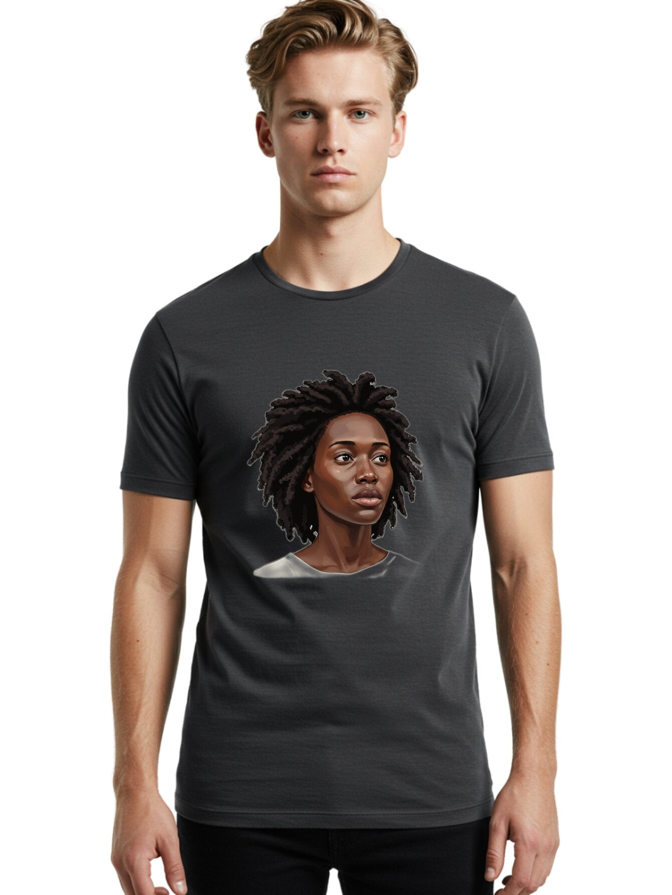 Woman-With-Dreadlocks Men'S Graphic Tee, 100% Cotton, Comfortable Casual Summer Wear, Machine Washable, Vintage Camera, Old Camera, Antique Camera, Black Camera, Classic Photography, Photography Equipment, Nostalgic Device, Film Camera, Bap018 27