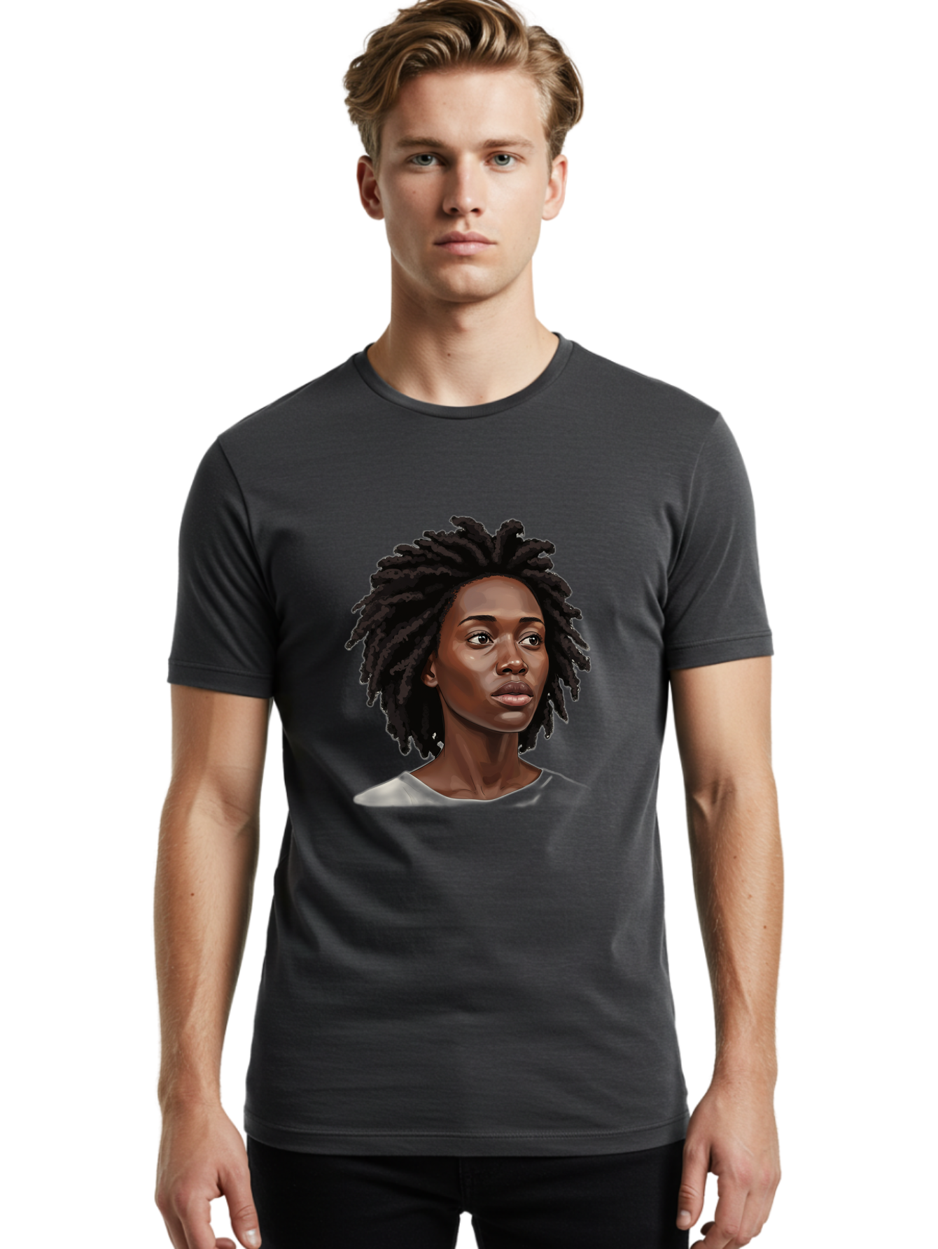 Woman-With-Dreadlocks Men'S Graphic Tee, 100% Cotton, Comfortable Casual Summer Wear, Machine Washable, Vintage Camera, Old Camera, Antique Camera, Black Camera, Classic Photography, Photography Equipment, Nostalgic Device, Film Camera, Bap018 19