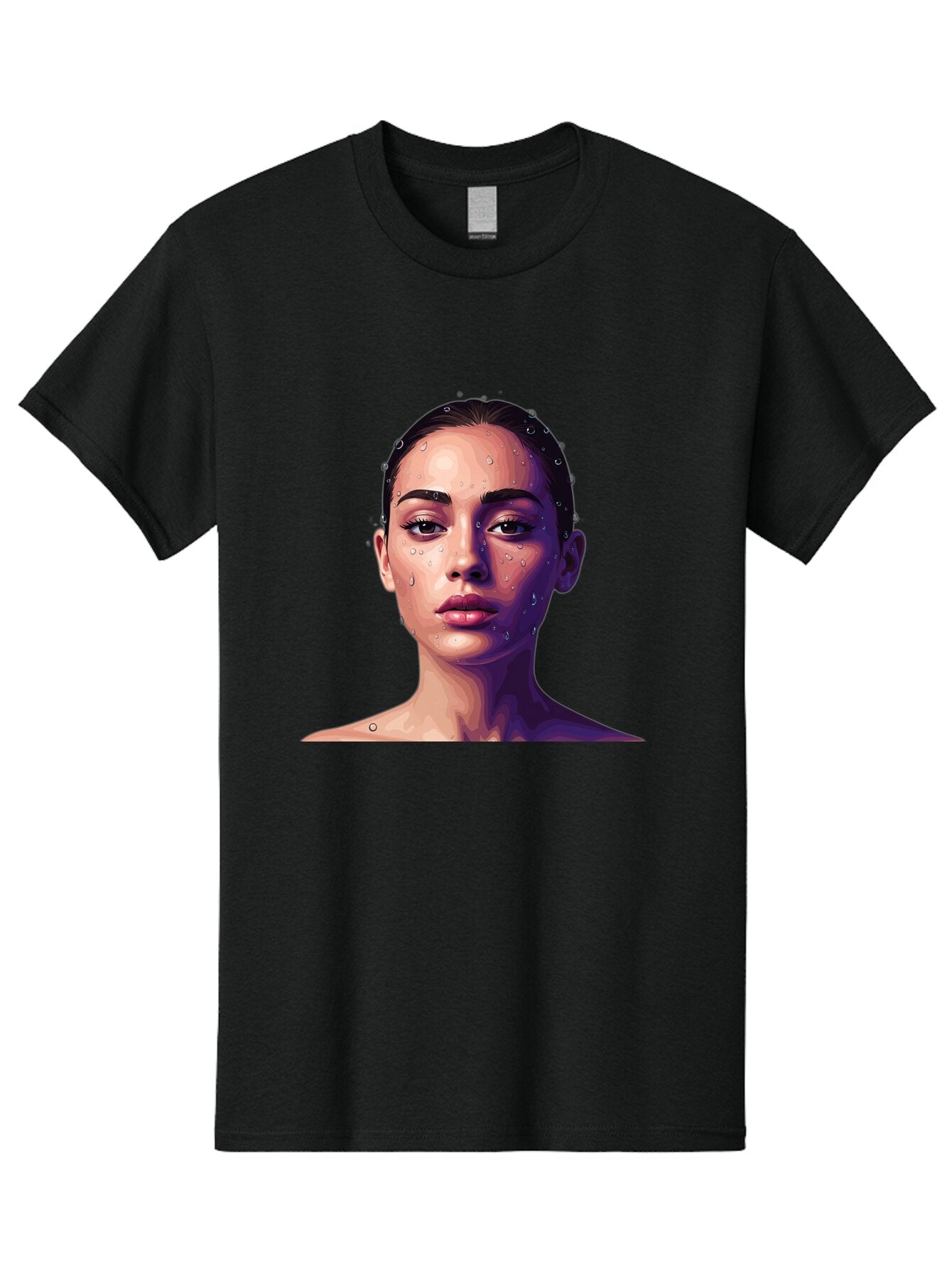 Woman-With-Water-Droplets-1 Men'S Graphic Tee, 100% Cotton, Comfortable Casual Summer Wear, Machine Washable, Vintage Camera, Old Camera, Antique Camera, Black Camera, Classic Photography, Photography Equipment, Nostalgic Device, Film Camera, Bap019 8