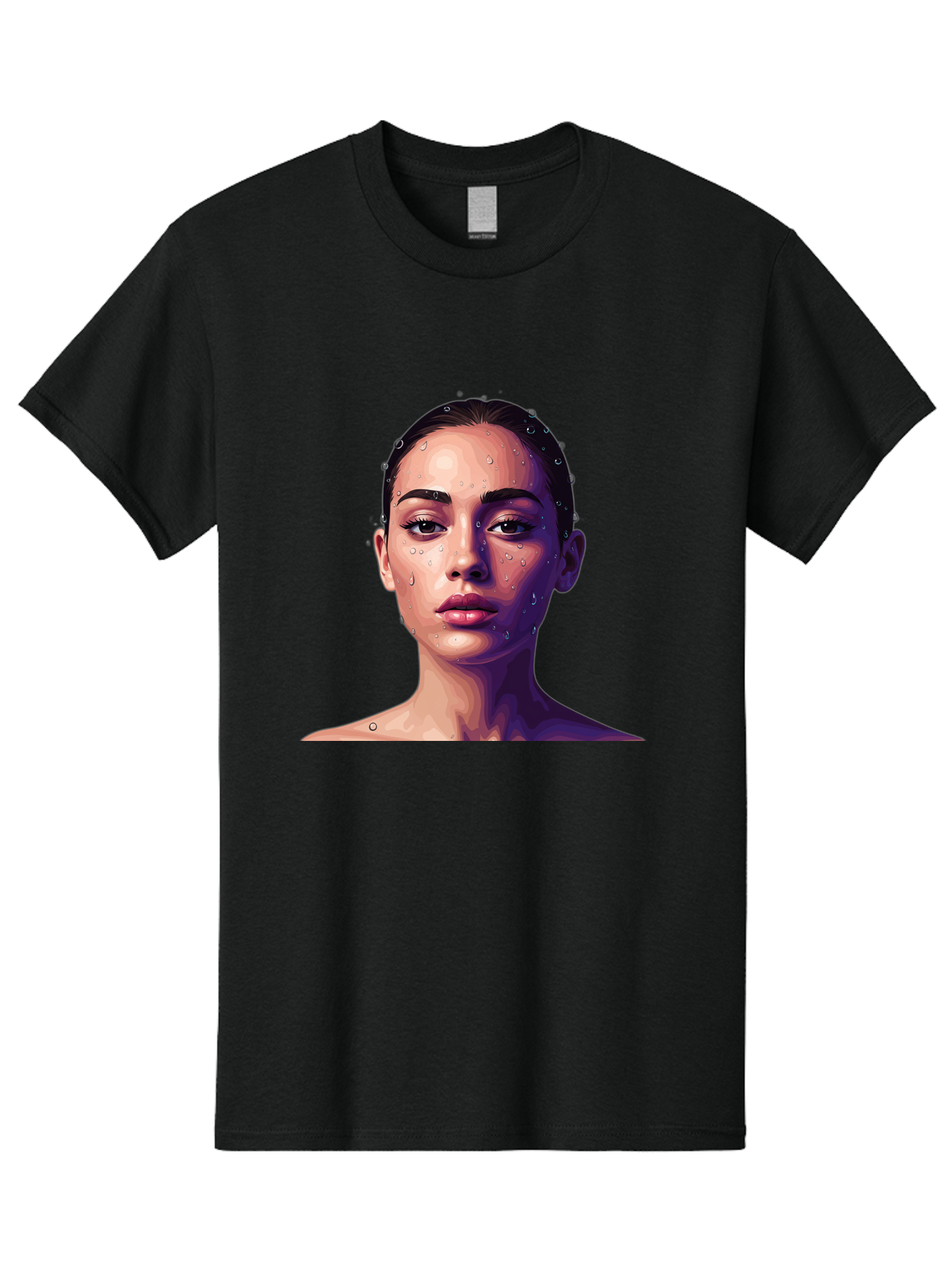 Woman-With-Water-Droplets-1 Men'S Graphic Tee, 100% Cotton, Comfortable Casual Summer Wear, Machine Washable, Vintage Camera, Old Camera, Antique Camera, Black Camera, Classic Photography, Photography Equipment, Nostalgic Device, Film Camera, Bap019 6