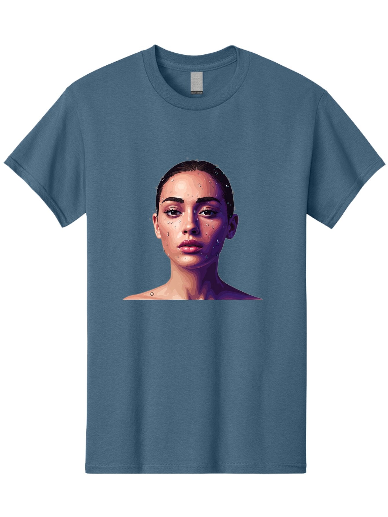 Woman-With-Water-Droplets-1 Men'S Graphic Tee, 100% Cotton, Comfortable Casual Summer Wear, Machine Washable, Vintage Camera, Old Camera, Antique Camera, Black Camera, Classic Photography, Photography Equipment, Nostalgic Device, Film Camera, Bap019 12