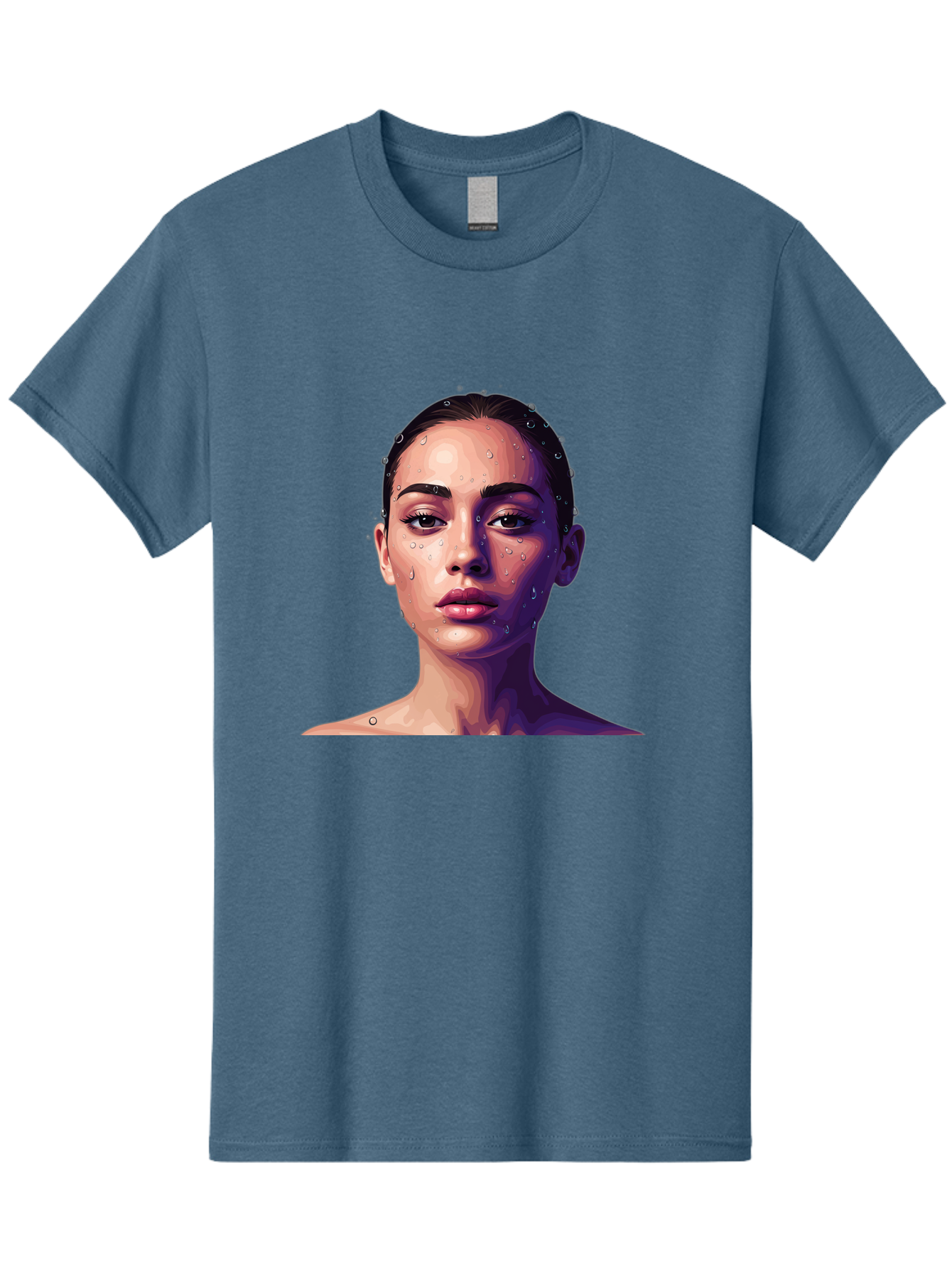 Woman-With-Water-Droplets-1 Men'S Graphic Tee, 100% Cotton, Comfortable Casual Summer Wear, Machine Washable, Vintage Camera, Old Camera, Antique Camera, Black Camera, Classic Photography, Photography Equipment, Nostalgic Device, Film Camera, Bap019 3