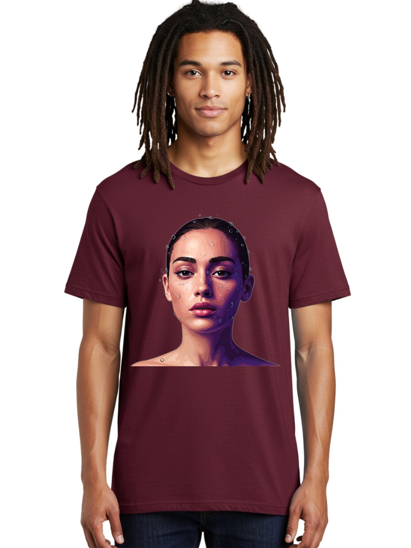 Woman-With-Water-Droplets-1 Men'S Graphic Tee, 100% Cotton, Comfortable Casual Summer Wear, Machine Washable, Vintage Camera, Old Camera, Antique Camera, Black Camera, Classic Photography, Photography Equipment, Nostalgic Device, Film Camera, Bap019 23