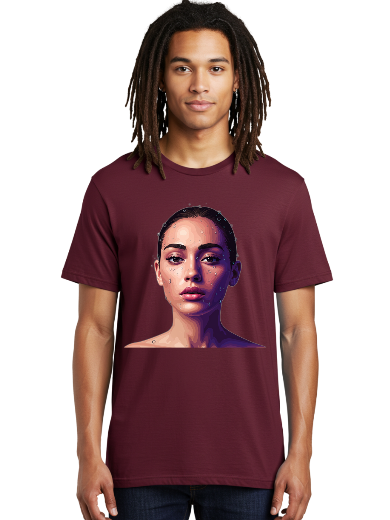 Woman-With-Water-Droplets-1 Men'S Graphic Tee, 100% Cotton, Comfortable Casual Summer Wear, Machine Washable, Vintage Camera, Old Camera, Antique Camera, Black Camera, Classic Photography, Photography Equipment, Nostalgic Device, Film Camera, Bap019 23