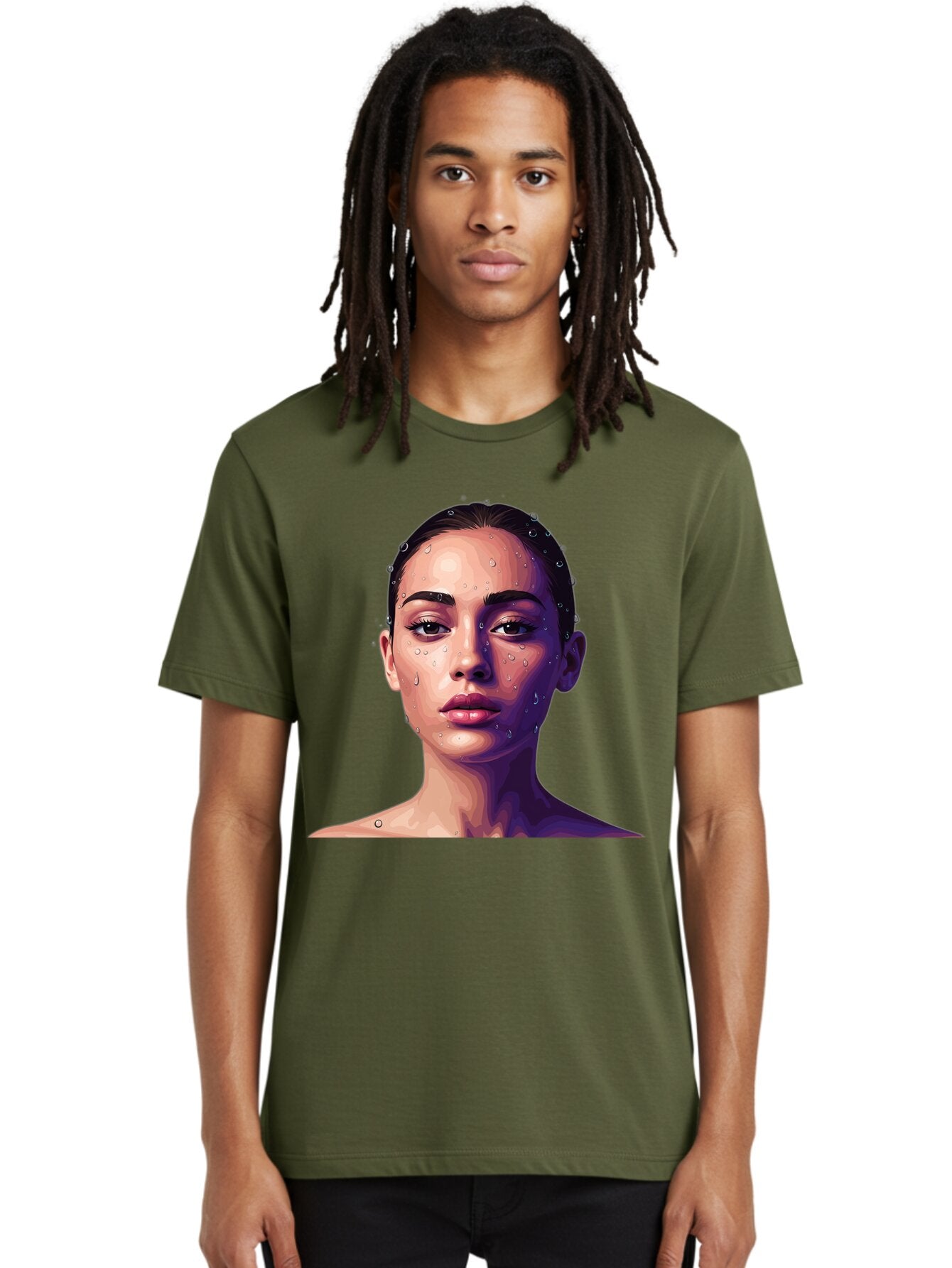 Woman-With-Water-Droplets-1 Men'S Graphic Tee, 100% Cotton, Comfortable Casual Summer Wear, Machine Washable, Vintage Camera, Old Camera, Antique Camera, Black Camera, Classic Photography, Photography Equipment, Nostalgic Device, Film Camera, Bap019 29