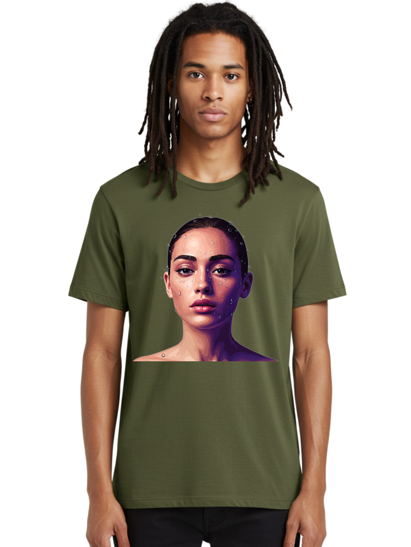 Woman-With-Water-Droplets-1 Men'S Graphic Tee, 100% Cotton, Comfortable Casual Summer Wear, Machine Washable, Vintage Camera, Old Camera, Antique Camera, Black Camera, Classic Photography, Photography Equipment, Nostalgic Device, Film Camera, Bap019 17