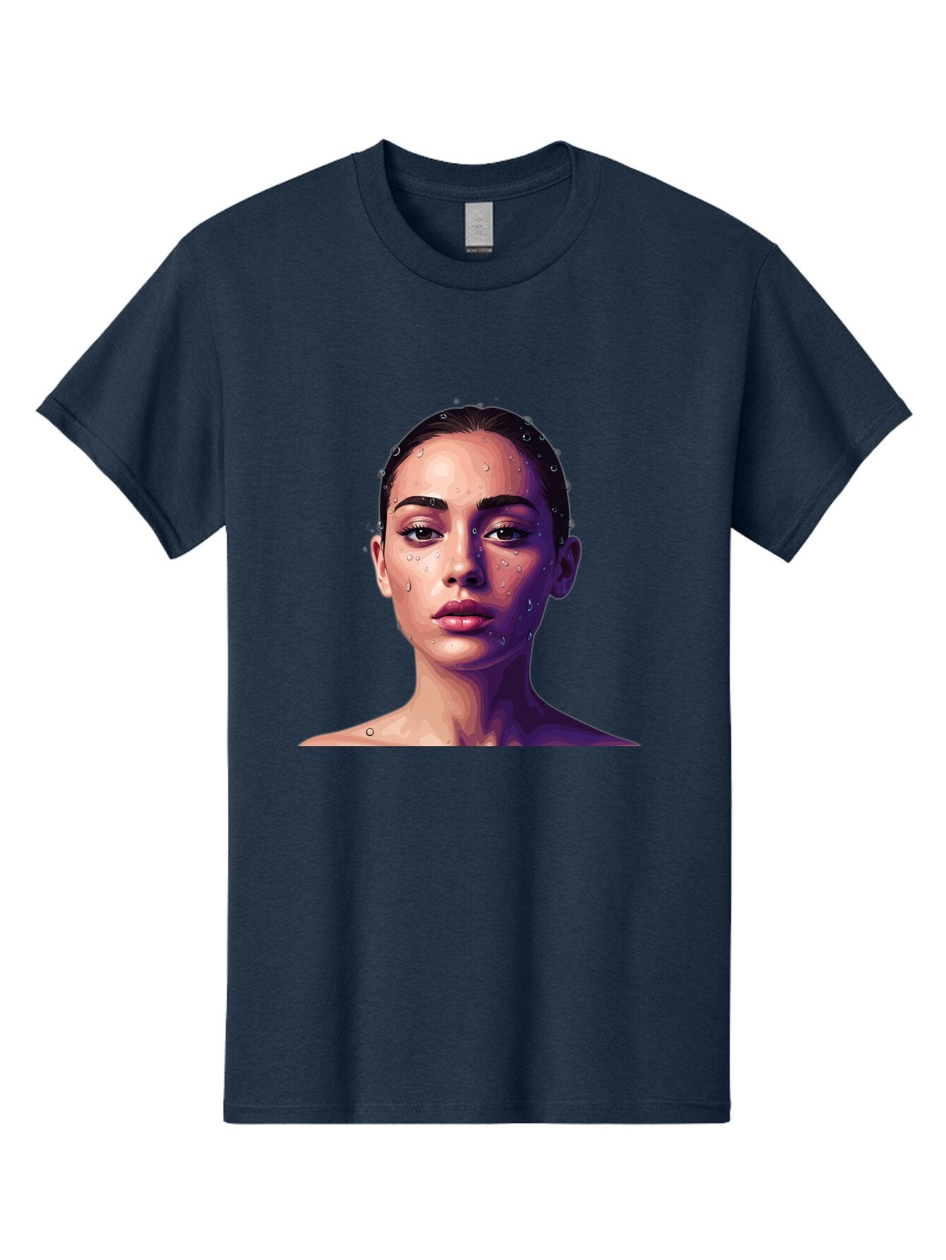 Woman-With-Water-Droplets-1 Men'S Graphic Tee, 100% Cotton, Comfortable Casual Summer Wear, Machine Washable, Vintage Camera, Old Camera, Antique Camera, Black Camera, Classic Photography, Photography Equipment, Nostalgic Device, Film Camera, Bap019 15