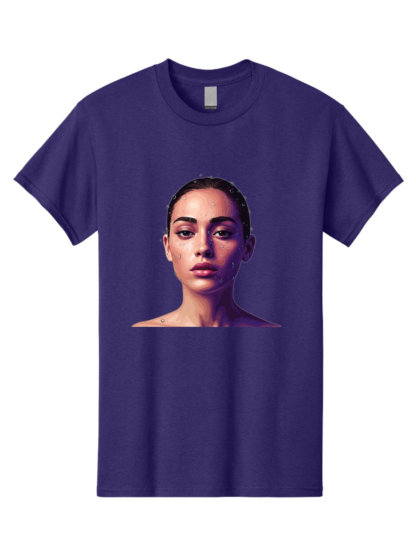 Woman-With-Water-Droplets-1 Men'S Graphic Tee, 100% Cotton, Comfortable Casual Summer Wear, Machine Washable, Vintage Camera, Old Camera, Antique Camera, Black Camera, Classic Photography, Photography Equipment, Nostalgic Device, Film Camera, Bap019 3