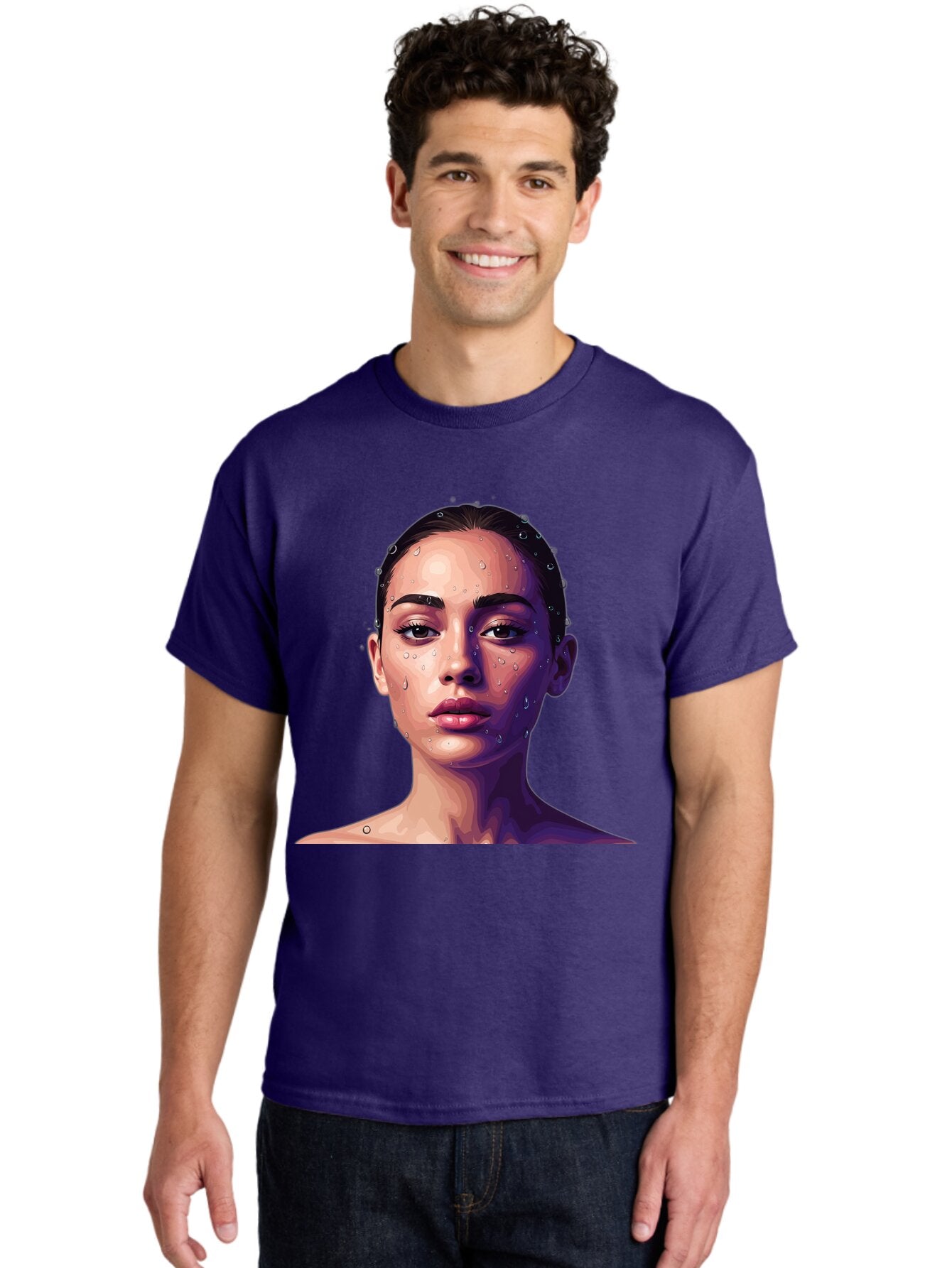 Woman-With-Water-Droplets-1 Men'S Graphic Tee, 100% Cotton, Comfortable Casual Summer Wear, Machine Washable, Vintage Camera, Old Camera, Antique Camera, Black Camera, Classic Photography, Photography Equipment, Nostalgic Device, Film Camera, Bap019 22