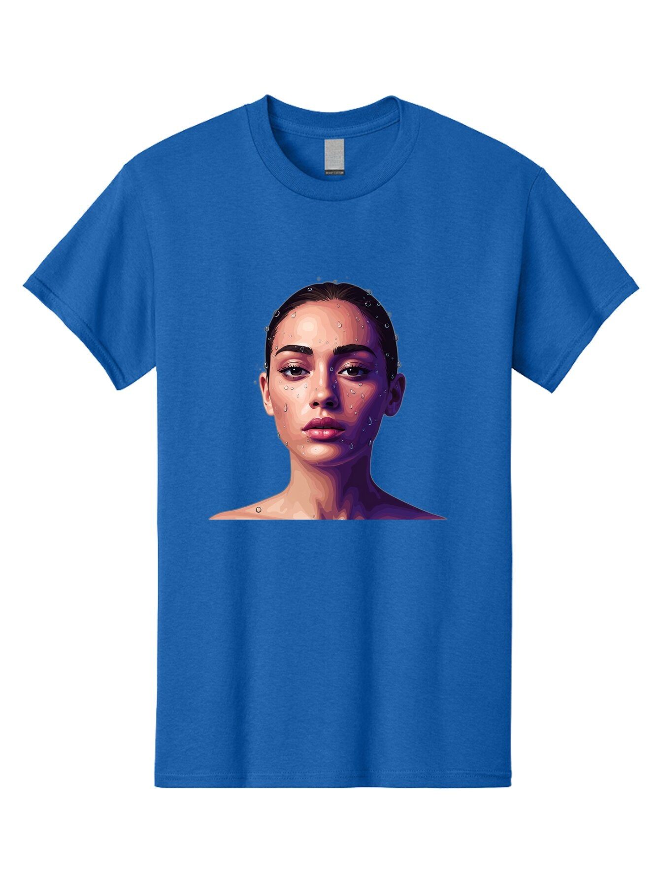 Woman-With-Water-Droplets-1 Men'S Graphic Tee, 100% Cotton, Comfortable Casual Summer Wear, Machine Washable, Vintage Camera, Old Camera, Antique Camera, Black Camera, Classic Photography, Photography Equipment, Nostalgic Device, Film Camera, Bap019