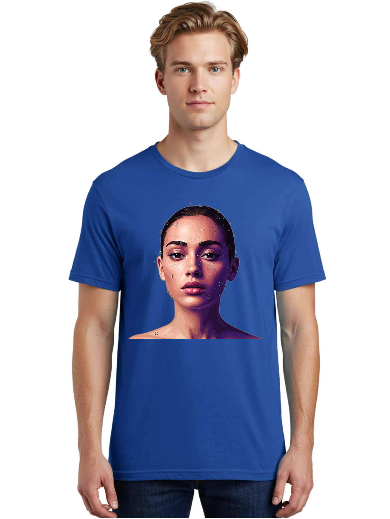 Woman-With-Water-Droplets-1 Men'S Graphic Tee, 100% Cotton, Comfortable Casual Summer Wear, Machine Washable, Vintage Camera, Old Camera, Antique Camera, Black Camera, Classic Photography, Photography Equipment, Nostalgic Device, Film Camera, Bap019 26