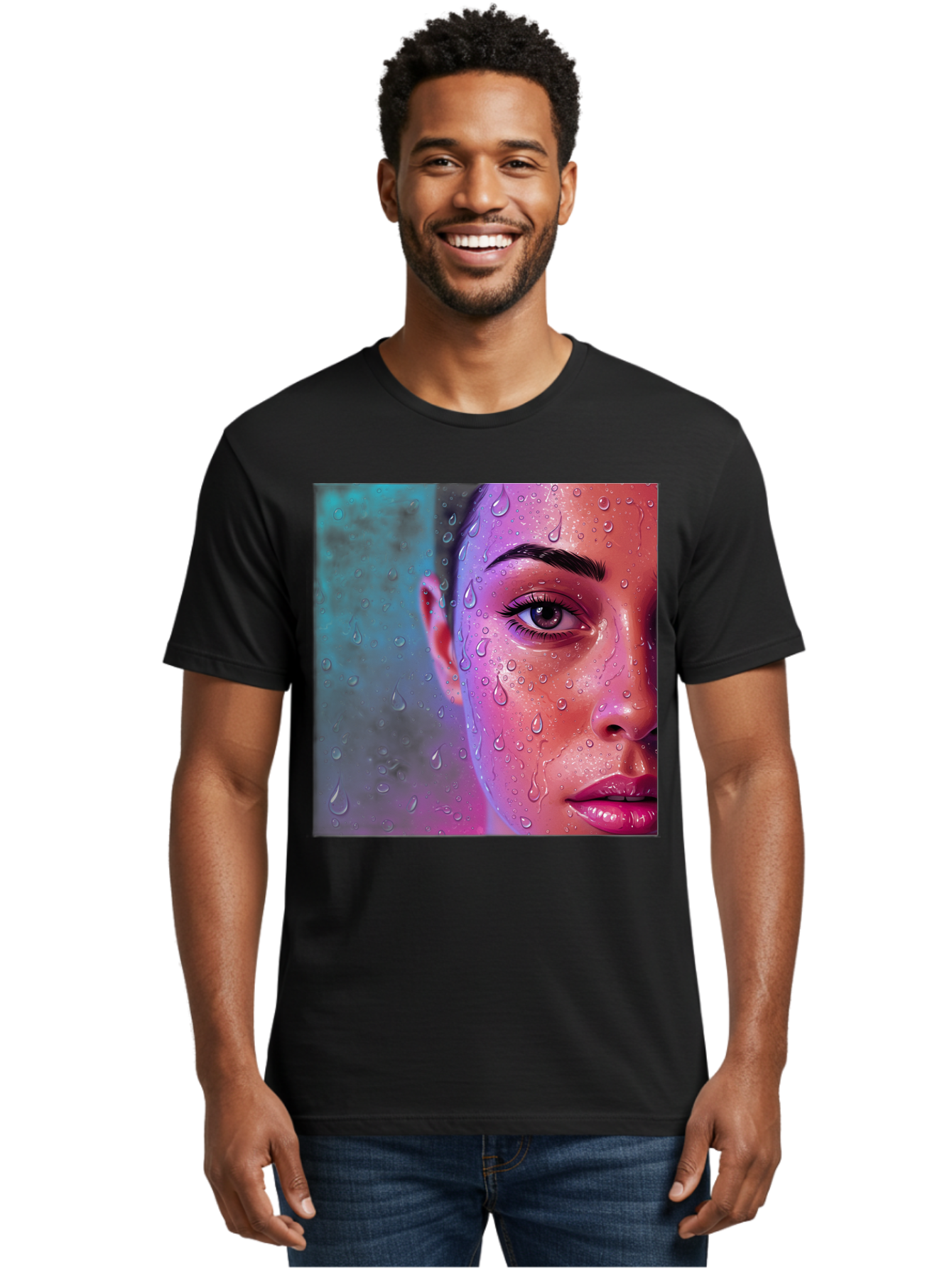Woman-With-Water-Droplets Men'S Graphic Tee, 100% Cotton, Comfortable Casual Summer Wear, Machine Washable, Vintage Camera, Old Camera, Antique Camera, Black Camera, Classic Photography, Photography Equipment, Nostalgic Device, Film Camera, Bap020 21