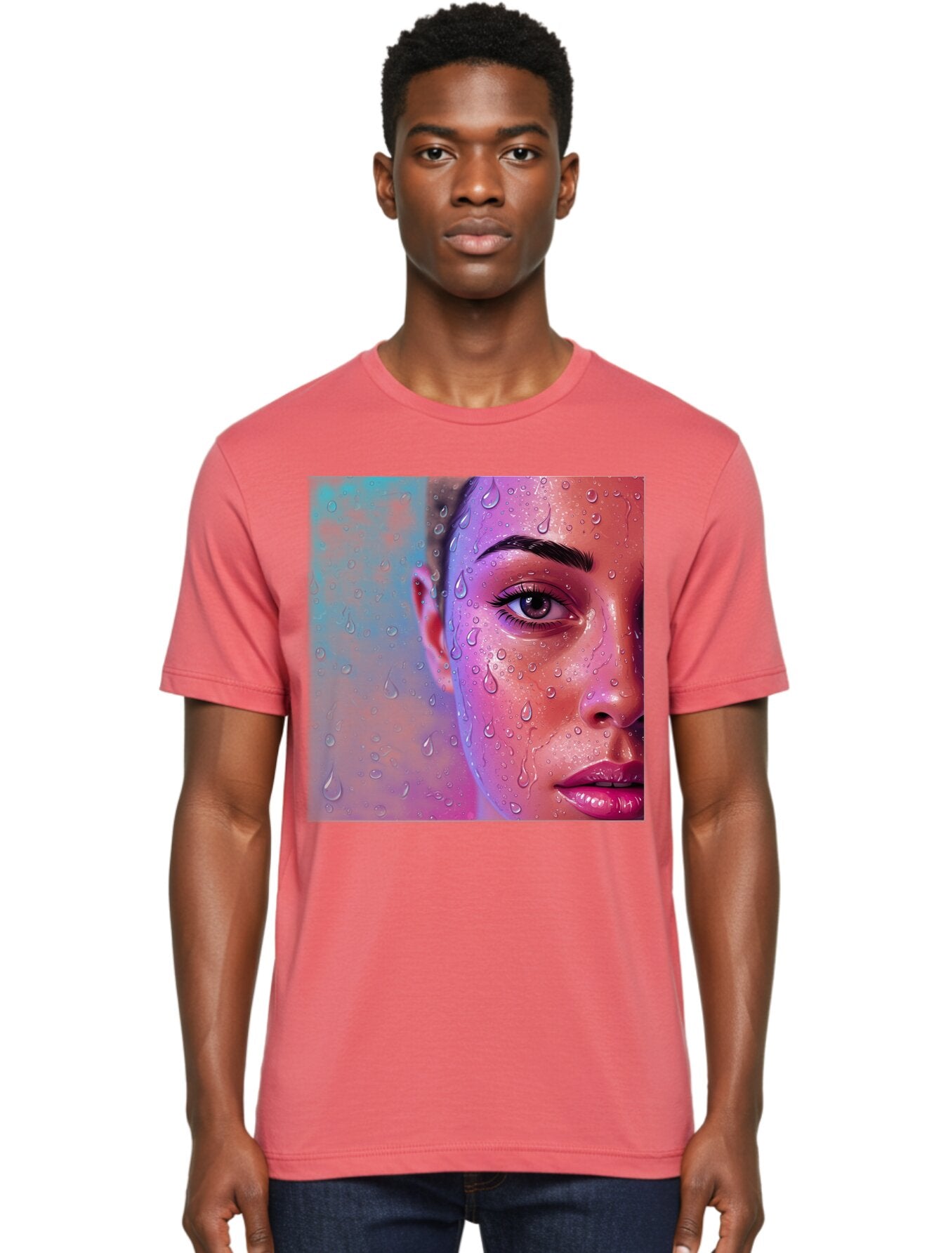 Woman-With-Water-Droplets Men'S Graphic Tee, 100% Cotton, Comfortable Casual Summer Wear, Machine Washable, Vintage Camera, Old Camera, Antique Camera, Black Camera, Classic Photography, Photography Equipment, Nostalgic Device, Film Camera, Bap020 23