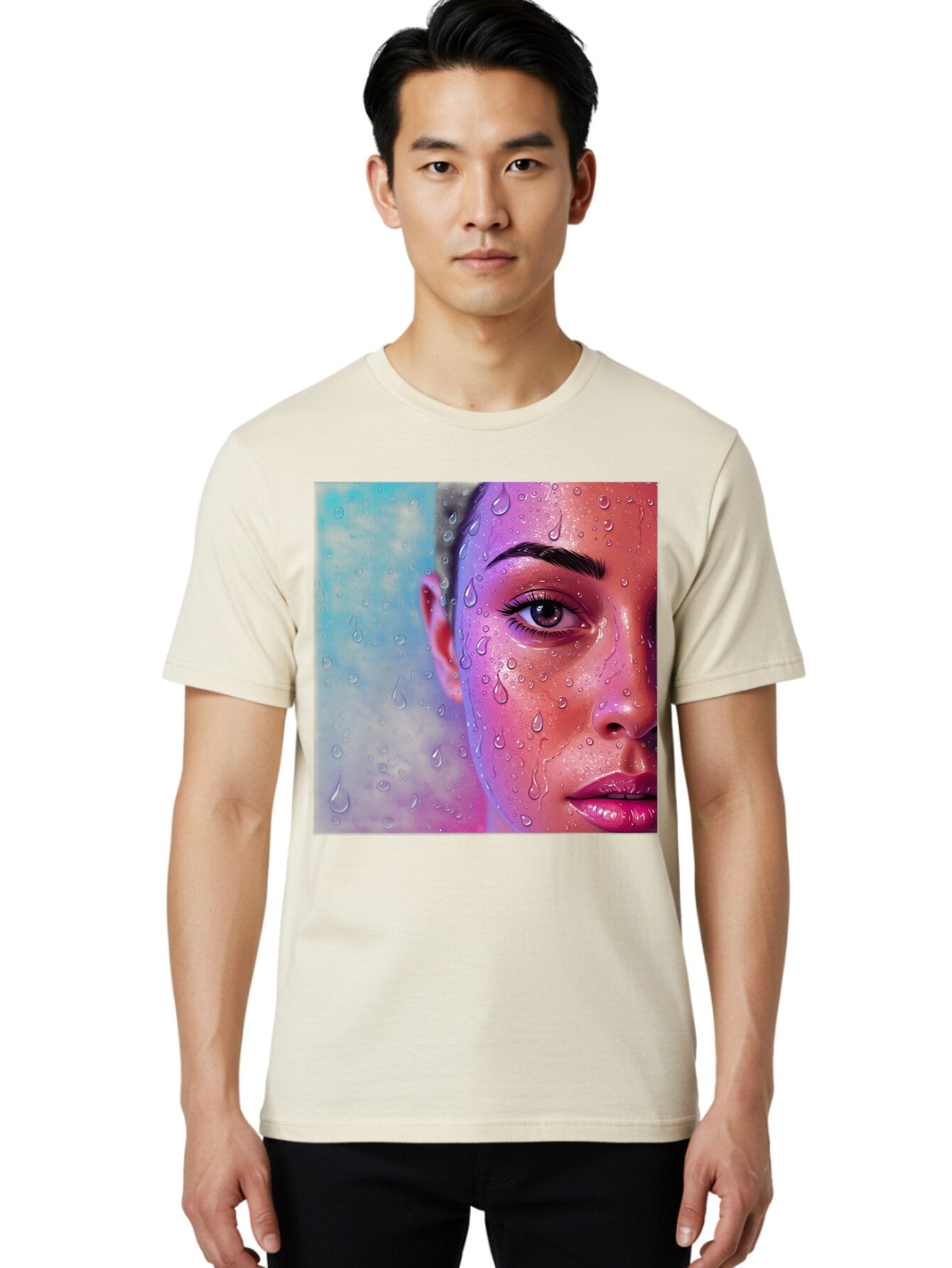 Woman-With-Water-Droplets Men'S Graphic Tee, 100% Cotton, Comfortable Casual Summer Wear, Machine Washable, Vintage Camera, Old Camera, Antique Camera, Black Camera, Classic Photography, Photography Equipment, Nostalgic Device, Film Camera, Bap020 28