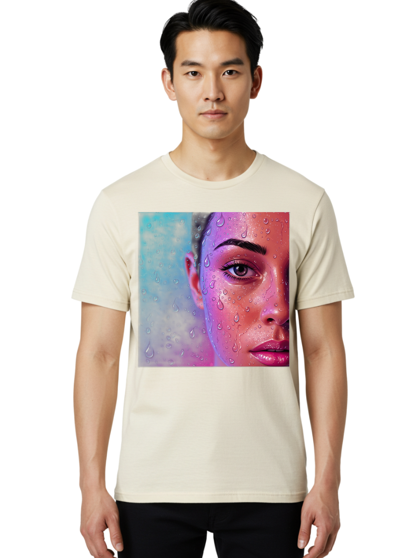 Woman-With-Water-Droplets Men'S Graphic Tee, 100% Cotton, Comfortable Casual Summer Wear, Machine Washable, Vintage Camera, Old Camera, Antique Camera, Black Camera, Classic Photography, Photography Equipment, Nostalgic Device, Film Camera, Bap020 18