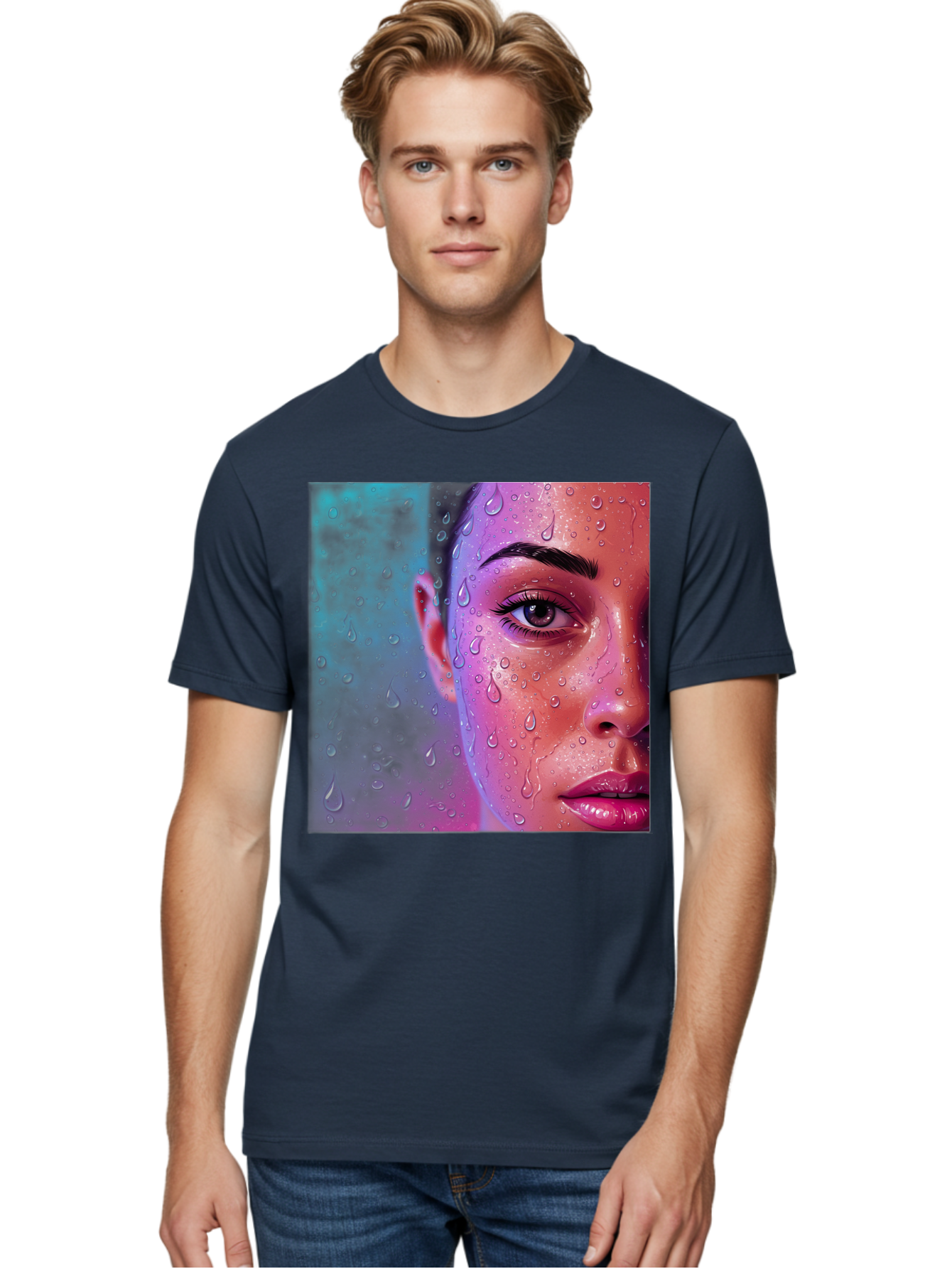 Woman-With-Water-Droplets Men'S Graphic Tee, 100% Cotton, Comfortable Casual Summer Wear, Machine Washable, Vintage Camera, Old Camera, Antique Camera, Black Camera, Classic Photography, Photography Equipment, Nostalgic Device, Film Camera, Bap020 29