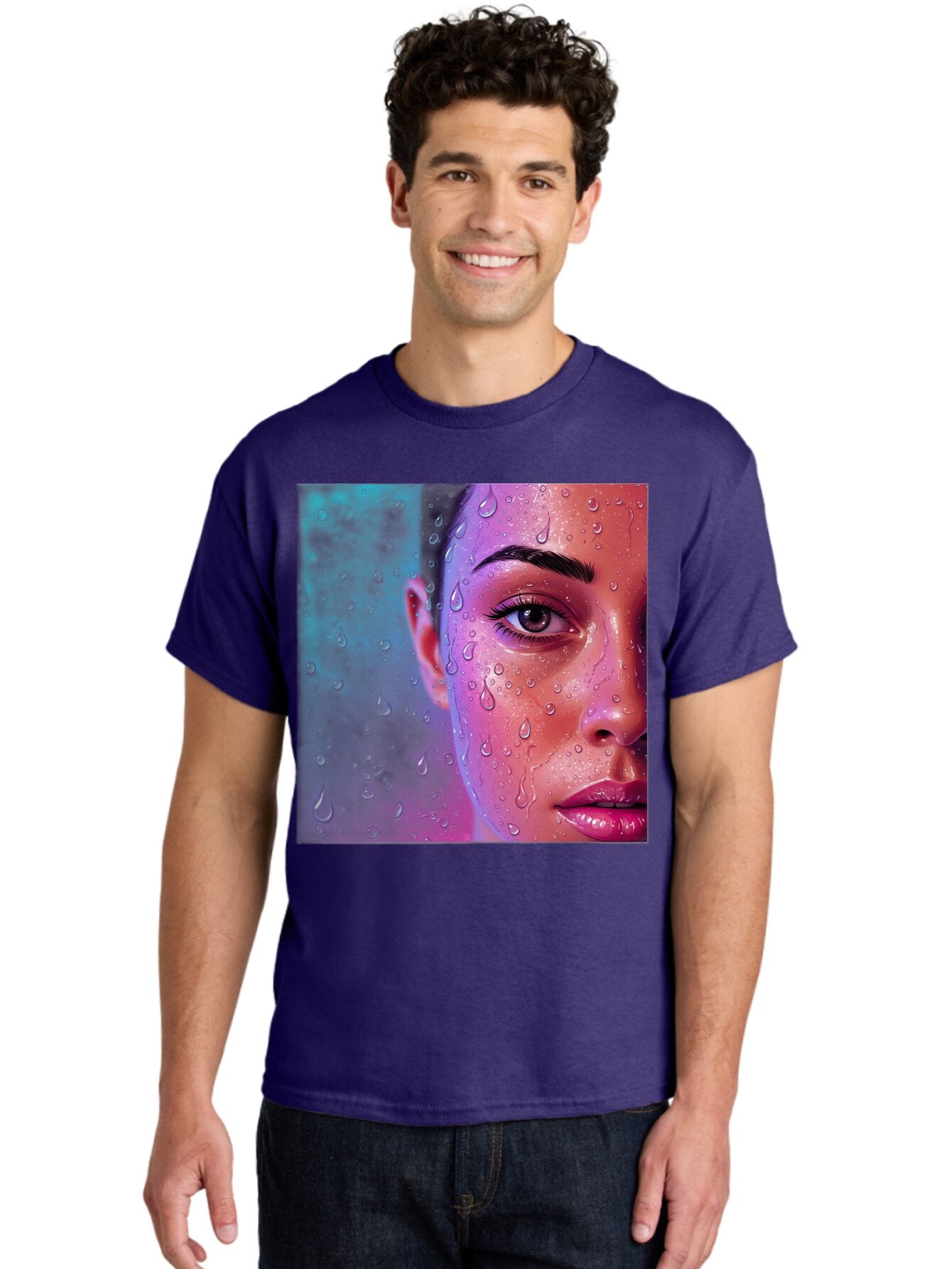 Woman-With-Water-Droplets Men'S Graphic Tee, 100% Cotton, Comfortable Casual Summer Wear, Machine Washable, Vintage Camera, Old Camera, Antique Camera, Black Camera, Classic Photography, Photography Equipment, Nostalgic Device, Film Camera, Bap020 26