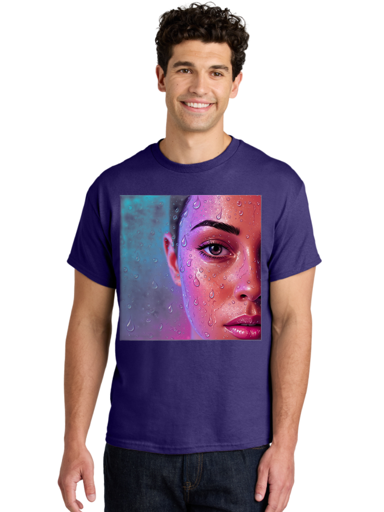 Woman-With-Water-Droplets Men'S Graphic Tee, 100% Cotton, Comfortable Casual Summer Wear, Machine Washable, Vintage Camera, Old Camera, Antique Camera, Black Camera, Classic Photography, Photography Equipment, Nostalgic Device, Film Camera, Bap020 20