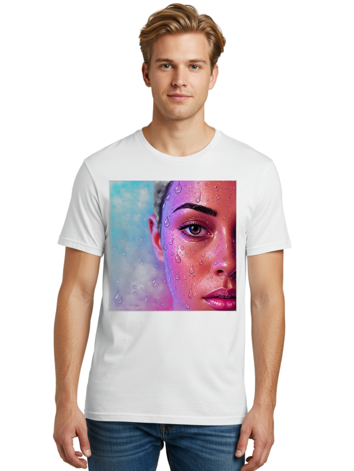 Woman-With-Water-Droplets Men'S Graphic Tee, 100% Cotton, Comfortable Casual Summer Wear, Machine Washable, Vintage Camera, Old Camera, Antique Camera, Black Camera, Classic Photography, Photography Equipment, Nostalgic Device, Film Camera, Bap020 25