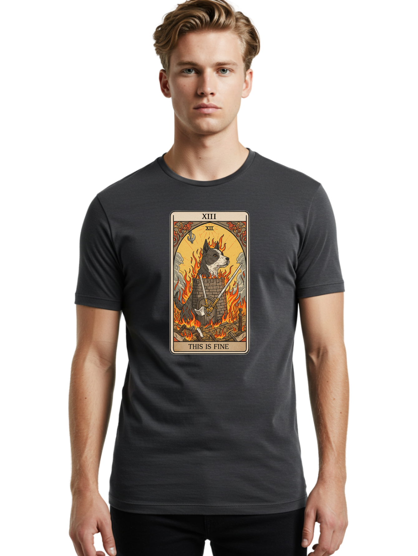 Xiii-Tarot-Card Men'S Graphic Tee, 100% Cotton, Comfortable Casual Summer Wear, Machine Washable, Vintage Camera, Old Camera, Antique Camera, Black Camera, Classic Photography, Photography Equipment, Nostalgic Device, Film Camera, Camera Art Bap026 24