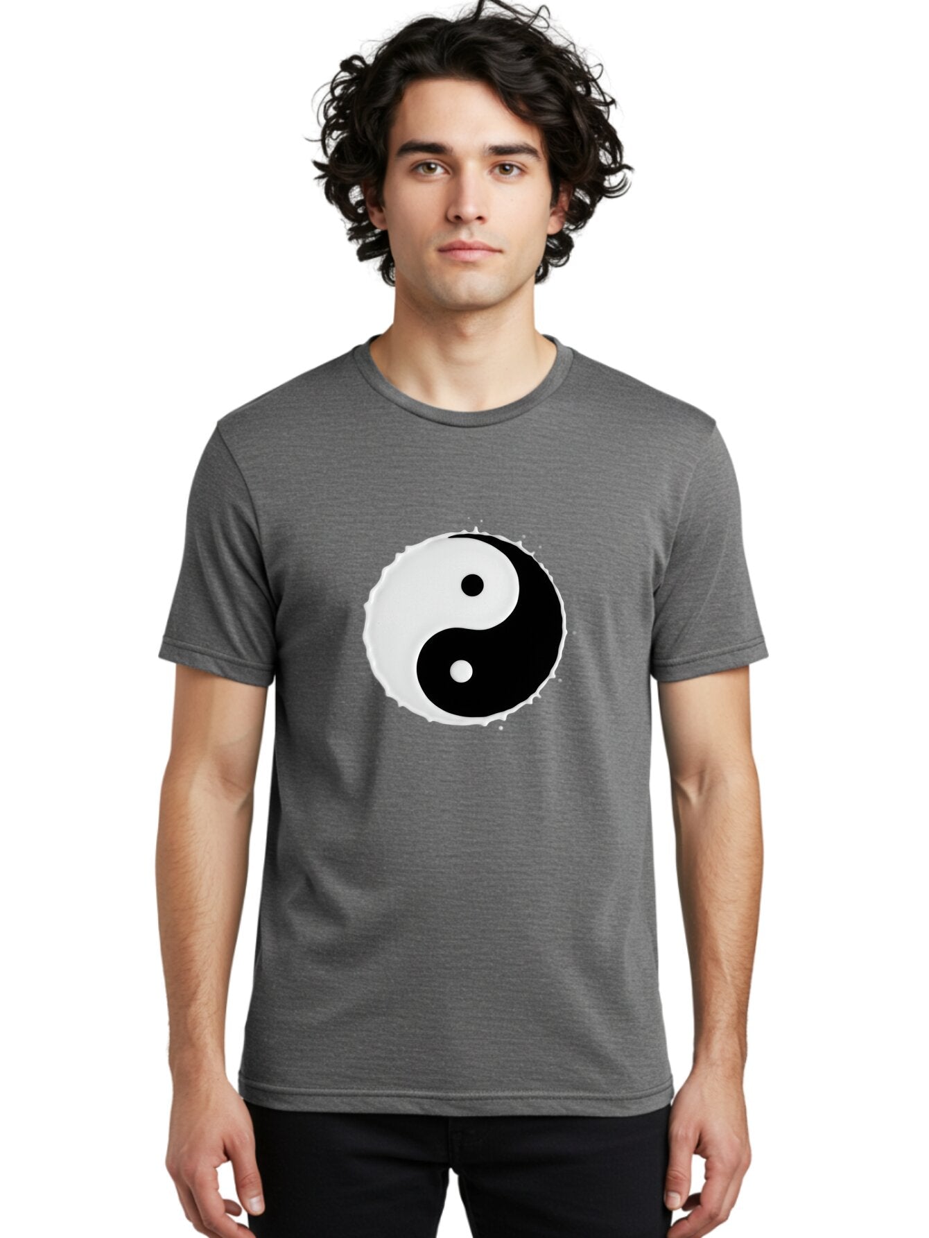 Yin-Yang Men'S Graphic Tee, 100% Cotton, Comfortable Casual Summer Wear, Machine Washable, Vintage Camera, Old Camera, Antique Camera, Black Camera, Classic Photography, Photography Equipment, Nostalgic Device, Film Camera, Camera Art Bap031 16