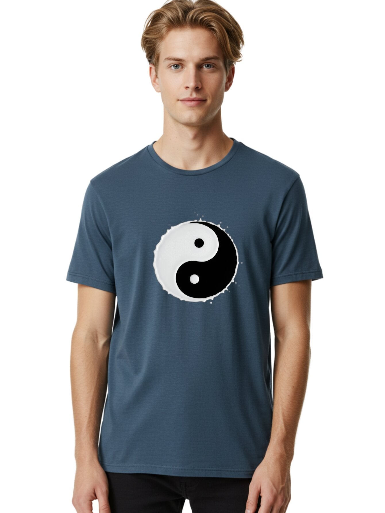 Yin-Yang Men'S Graphic Tee, 100% Cotton, Comfortable Casual Summer Wear, Machine Washable, Vintage Camera, Old Camera, Antique Camera, Black Camera, Classic Photography, Photography Equipment, Nostalgic Device, Film Camera, Camera Art Bap031 28
