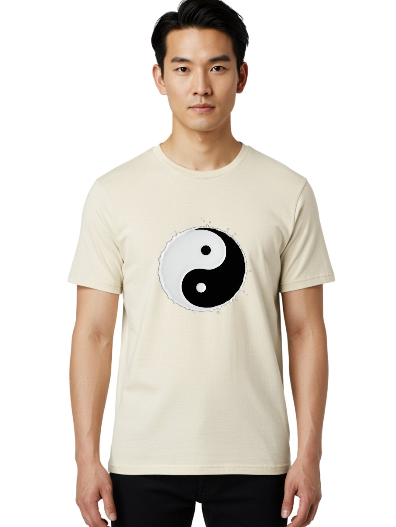 Yin-Yang Men'S Graphic Tee, 100% Cotton, Comfortable Casual Summer Wear, Machine Washable, Vintage Camera, Old Camera, Antique Camera, Black Camera, Classic Photography, Photography Equipment, Nostalgic Device, Film Camera, Camera Art Bap031 20