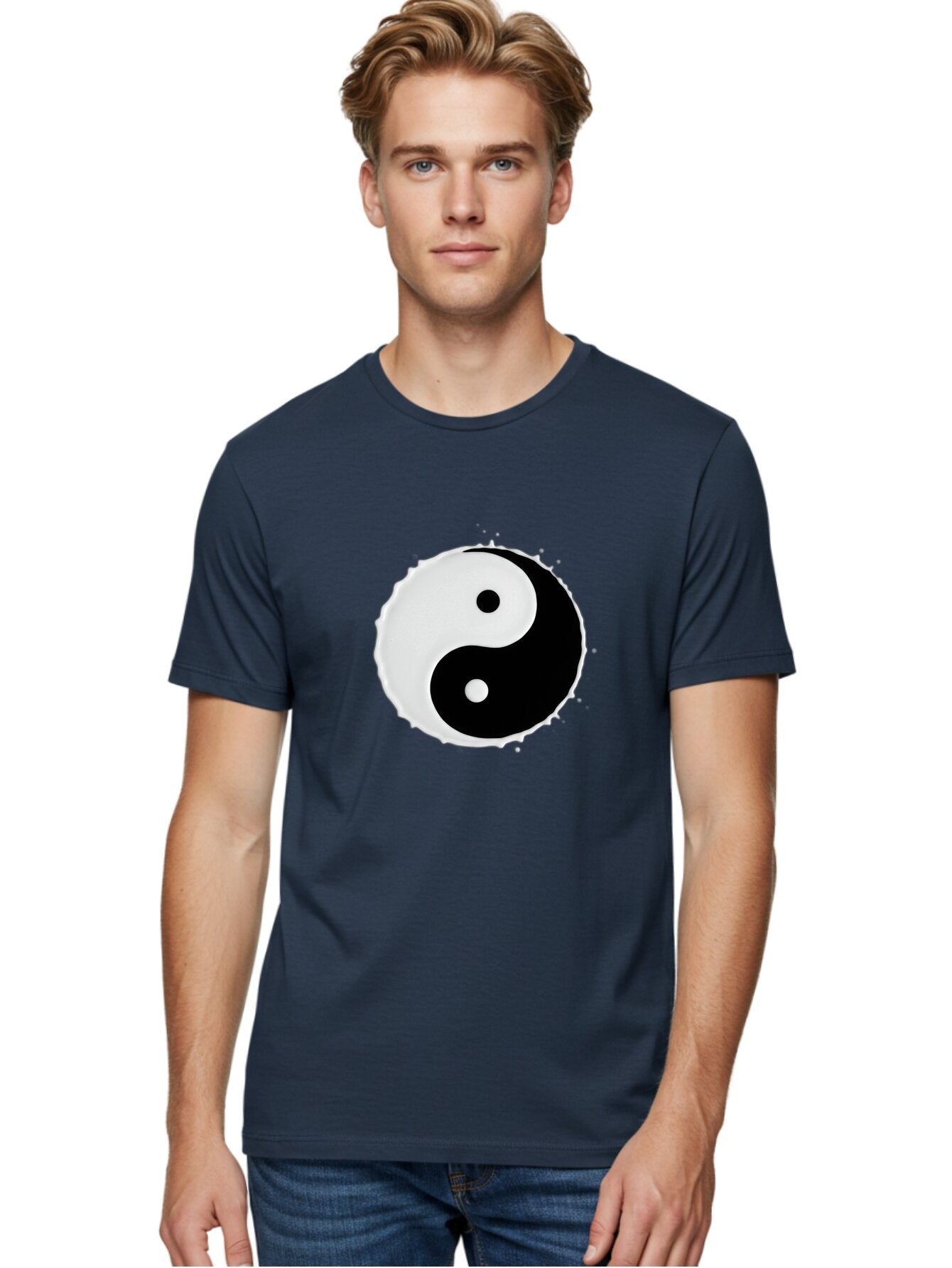 Yin-Yang Men'S Graphic Tee, 100% Cotton, Comfortable Casual Summer Wear, Machine Washable, Vintage Camera, Old Camera, Antique Camera, Black Camera, Classic Photography, Photography Equipment, Nostalgic Device, Film Camera, Camera Art Bap031 21