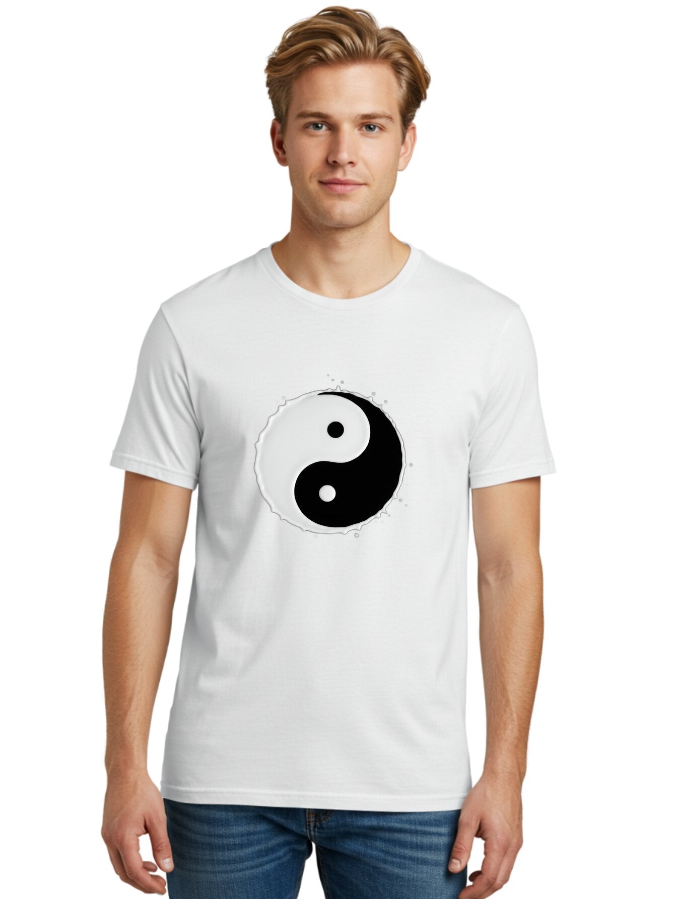 Yin-Yang Men'S Graphic Tee, 100% Cotton, Comfortable Casual Summer Wear, Machine Washable, Vintage Camera, Old Camera, Antique Camera, Black Camera, Classic Photography, Photography Equipment, Nostalgic Device, Film Camera, Camera Art Bap031 27