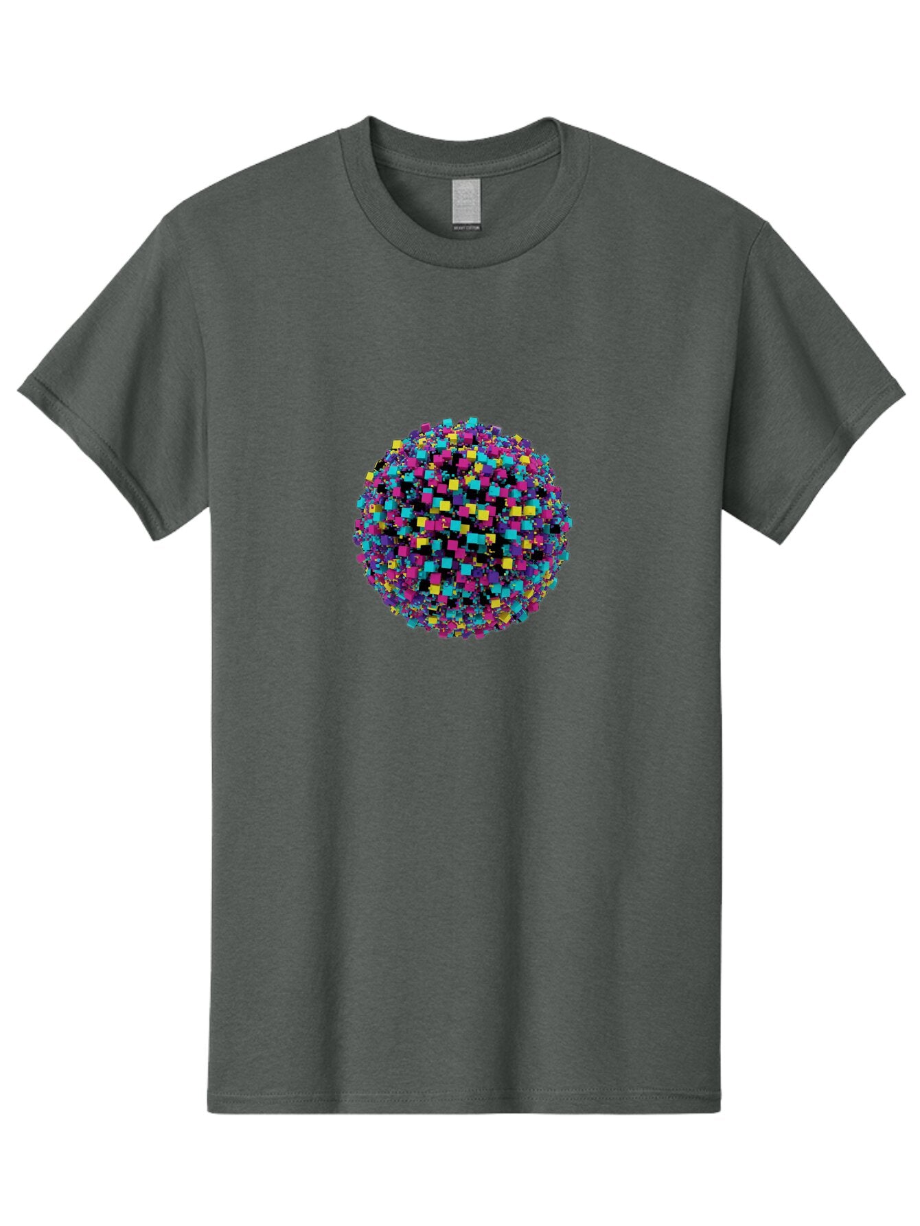 3D-Pixelated-Sphere Men'S Graphic Tee, 100% Cotton, Comfortable Casual Summer Wear, Machine Washable, Vintage Camera, Old Camera, Antique Camera, Black Camera, Classic Photography, Photography Equipment, Nostalgic Device, Film Camera, Bap034 12