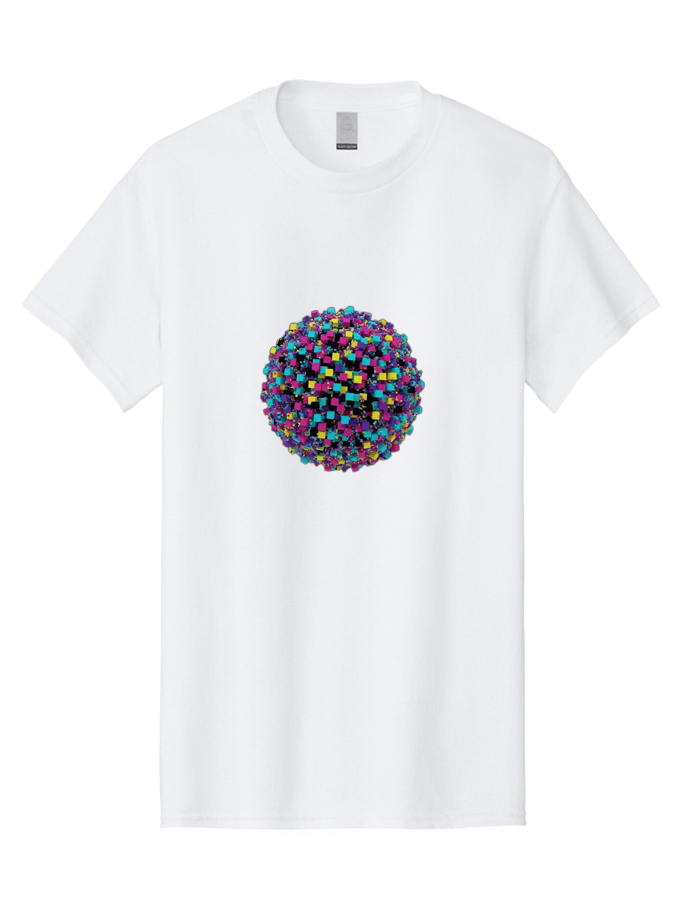 3D-Pixelated-Sphere Men'S Graphic Tee, 100% Cotton, Comfortable Casual Summer Wear, Machine Washable, Vintage Camera, Old Camera, Antique Camera, Black Camera, Classic Photography, Photography Equipment, Nostalgic Device, Film Camera, Bap034 10