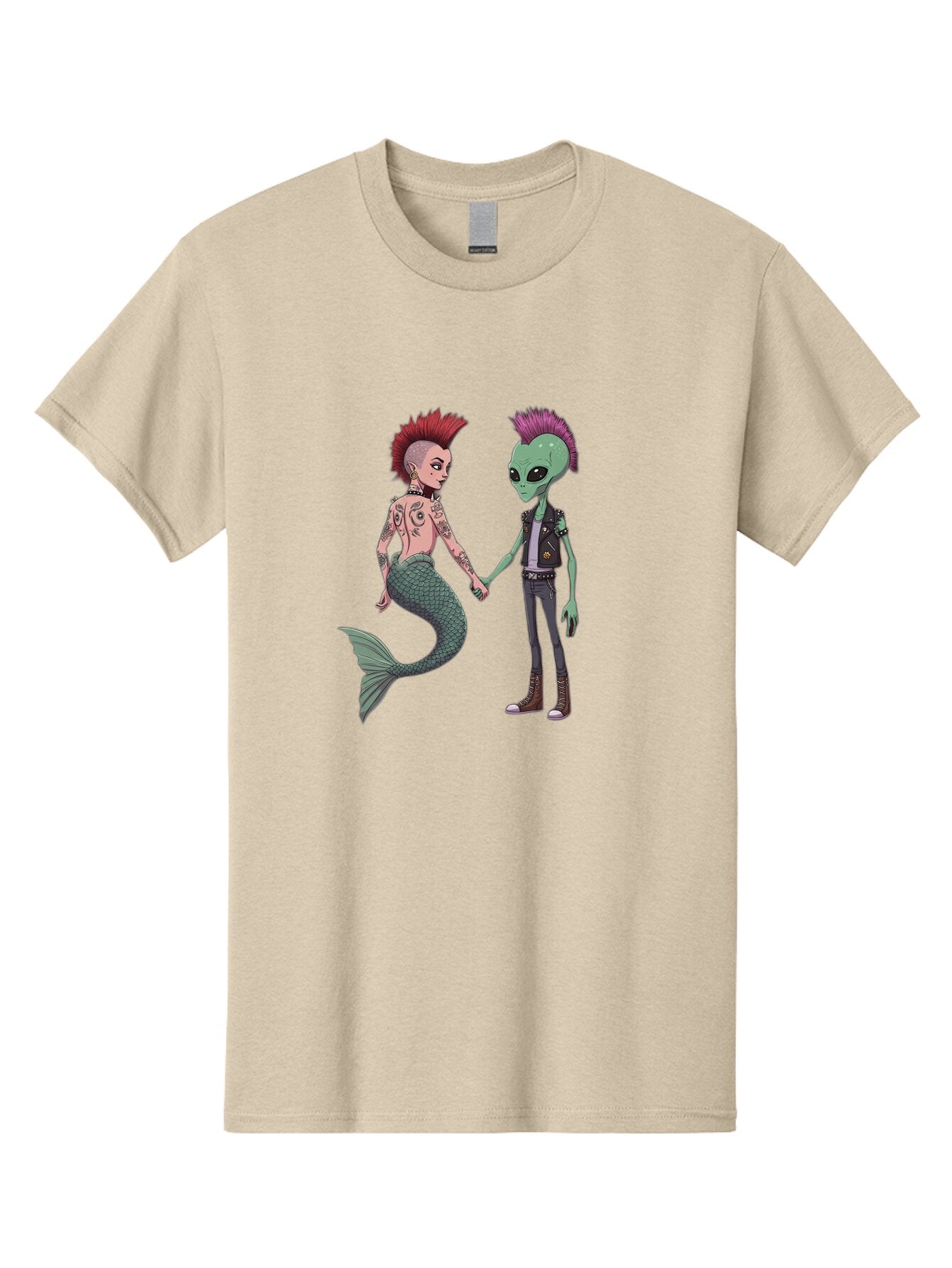 Alien-And-Mermaid-Punk-Couple Men'S Graphic Tee, 100% Cotton, Comfortable Casual Summer Wear, Machine Washable, Vintage Camera, Old Camera, Antique Camera, Black Camera, Classic Photography, Photography Equipment, Nostalgic Device, Bap038 13