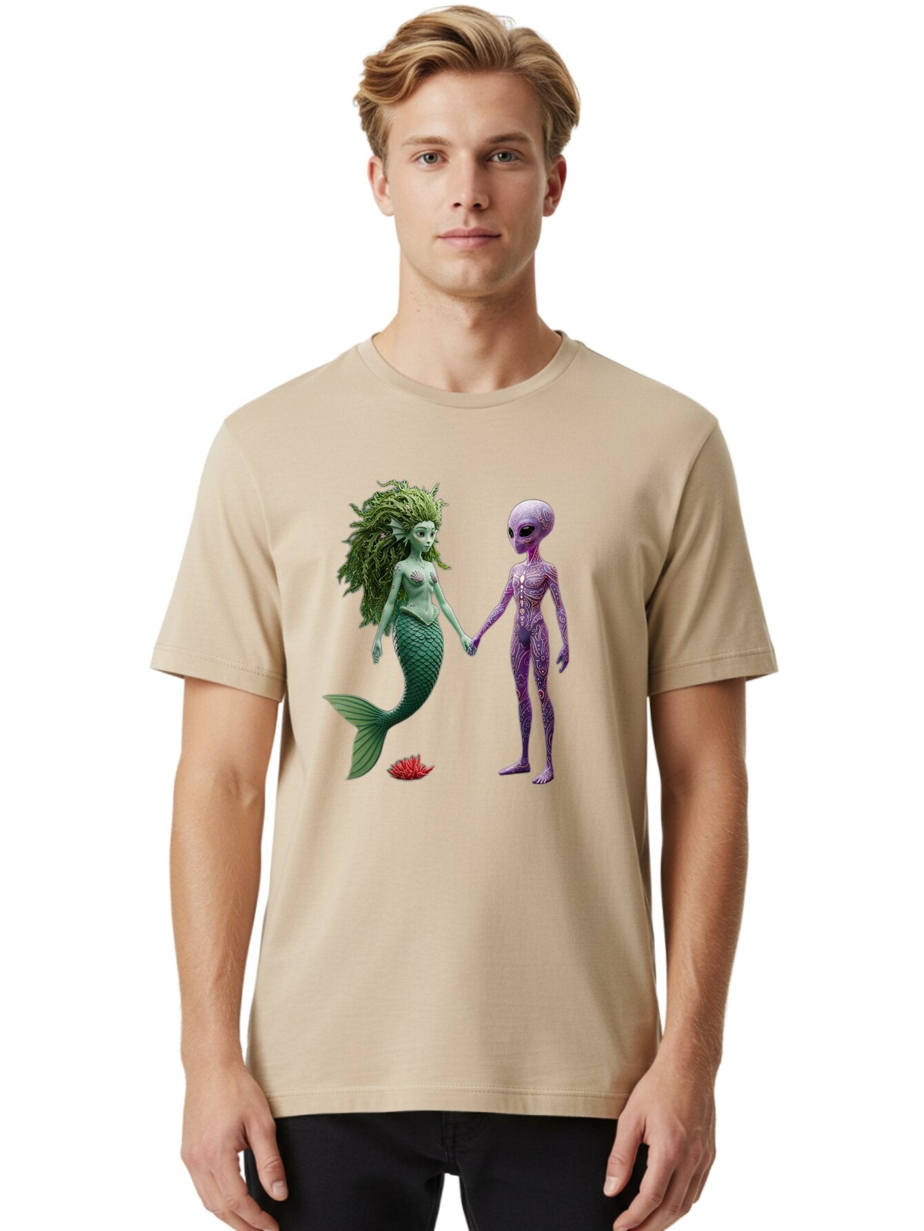 Alien-And-Mermaid Men'S Graphic Tee, 100% Cotton, Comfortable Casual Summer Wear, Machine Washable, Vintage Camera, Old Camera, Antique Camera, Black Camera, Classic Photography, Photography Equipment, Nostalgic Device, Film Camera, Camera Art Bap039 27