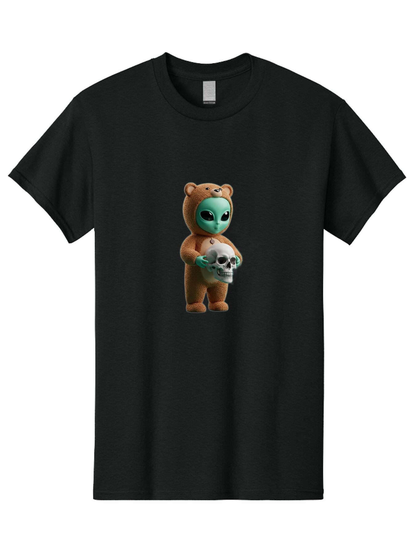 Alien-In-Teddy-Bear-Costume Men'S Graphic Tee, 100% Cotton, Comfortable Casual Summer Wear, Machine Washable, Vintage Camera, Old Camera, Antique Camera, Black Camera, Classic Photography, Photography Equipment, Nostalgic Device, Film Camera, Bap059 10