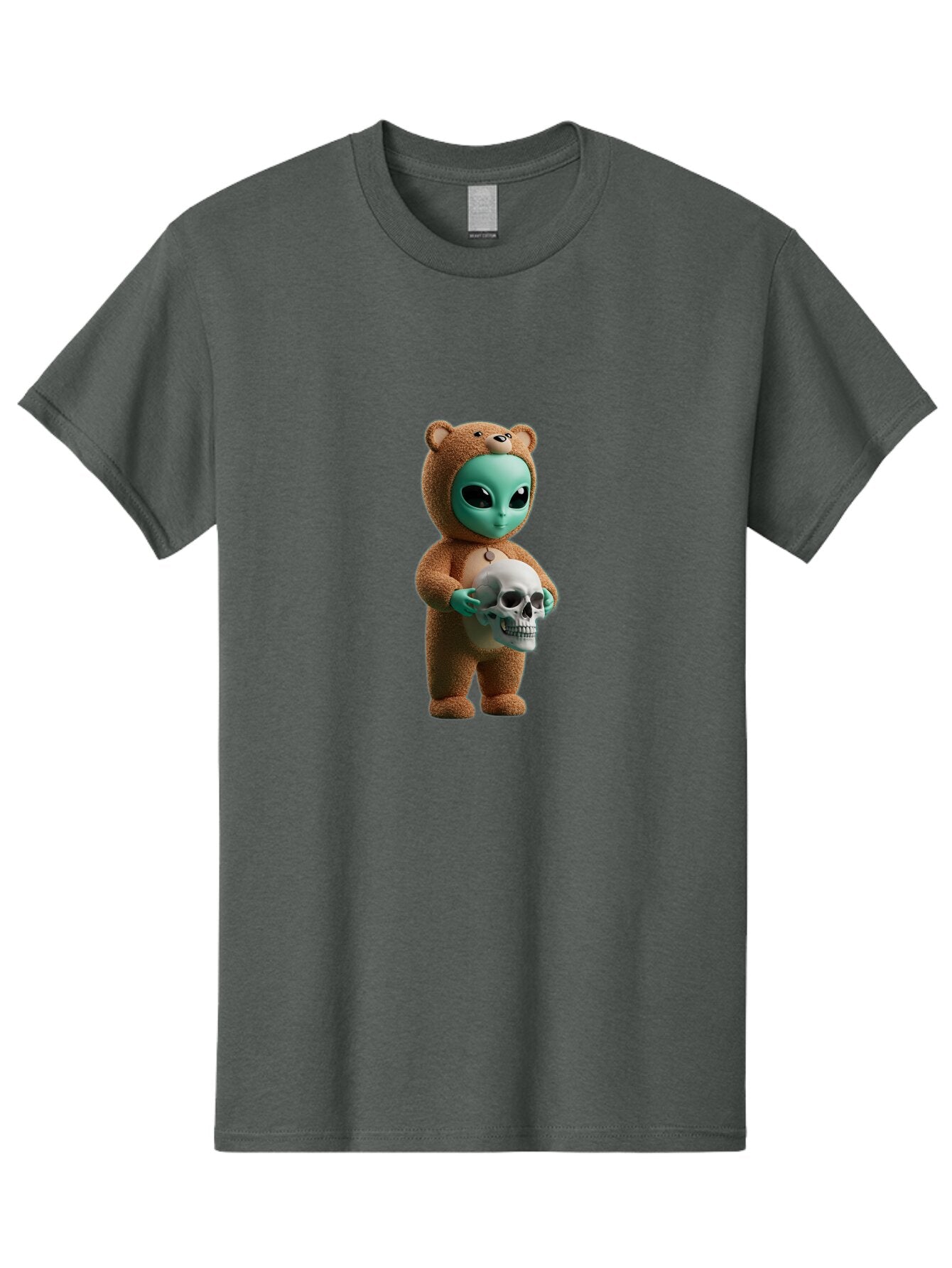 Alien-In-Teddy-Bear-Costume Men'S Graphic Tee, 100% Cotton, Comfortable Casual Summer Wear, Machine Washable, Vintage Camera, Old Camera, Antique Camera, Black Camera, Classic Photography, Photography Equipment, Nostalgic Device, Film Camera, Bap059