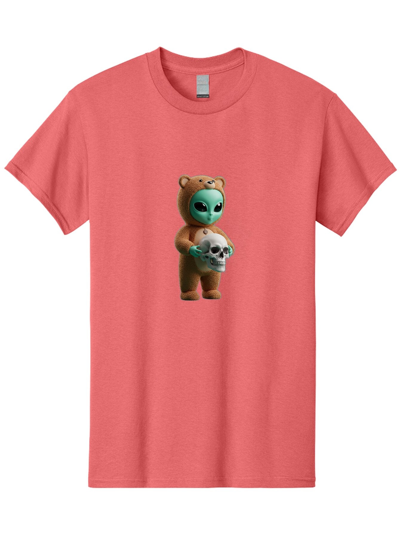 Alien-In-Teddy-Bear-Costume Men'S Graphic Tee, 100% Cotton, Comfortable Casual Summer Wear, Machine Washable, Vintage Camera, Old Camera, Antique Camera, Black Camera, Classic Photography, Photography Equipment, Nostalgic Device, Film Camera, Bap059