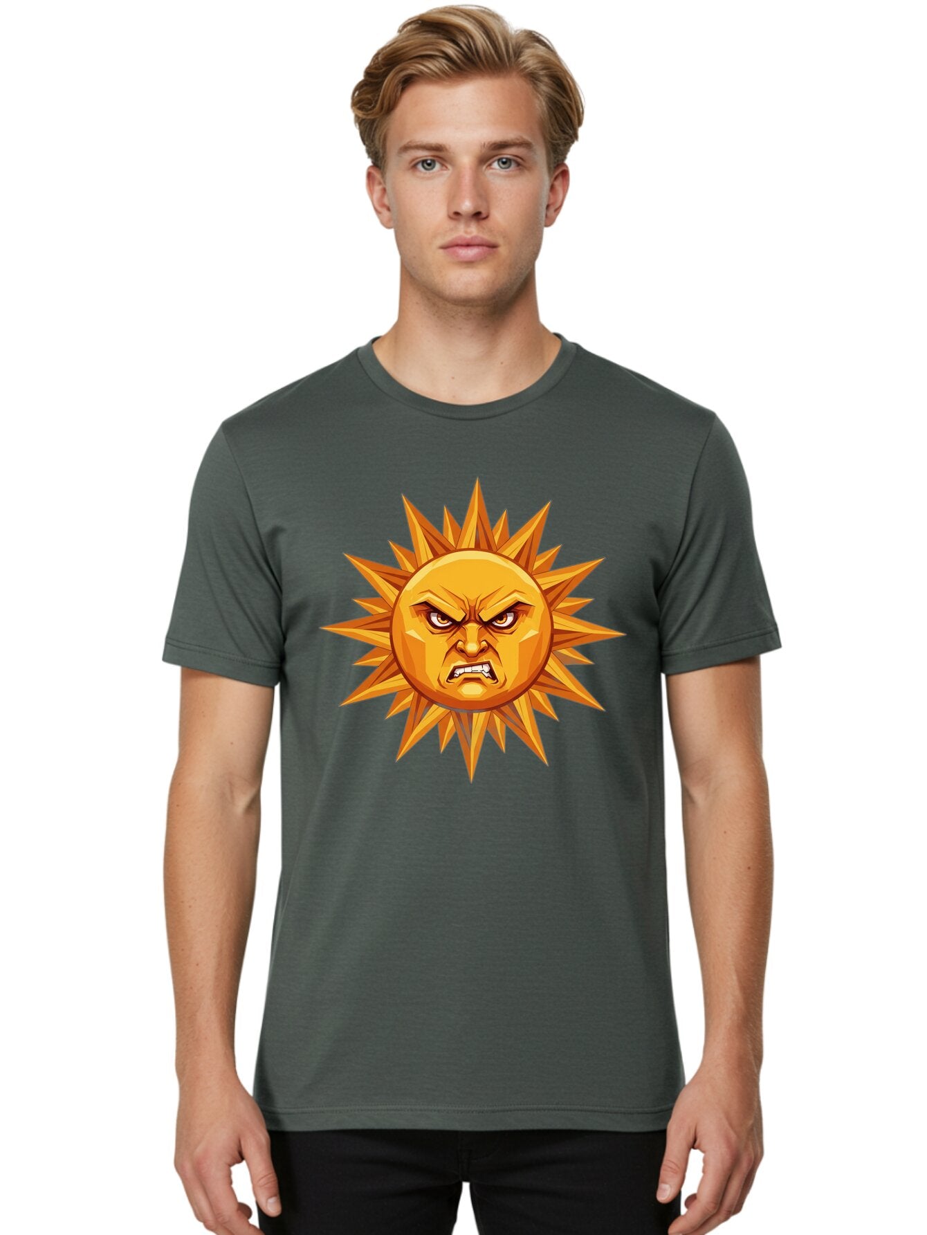 Angry-Sun-2 Men'S Graphic Tee, 100% Cotton, Comfortable Casual Summer Wear, Machine Washable, Vintage Camera, Old Camera, Antique Camera, Black Camera, Classic Photography, Photography Equipment, Nostalgic Device, Film Camera, Camera Art Bap072 21