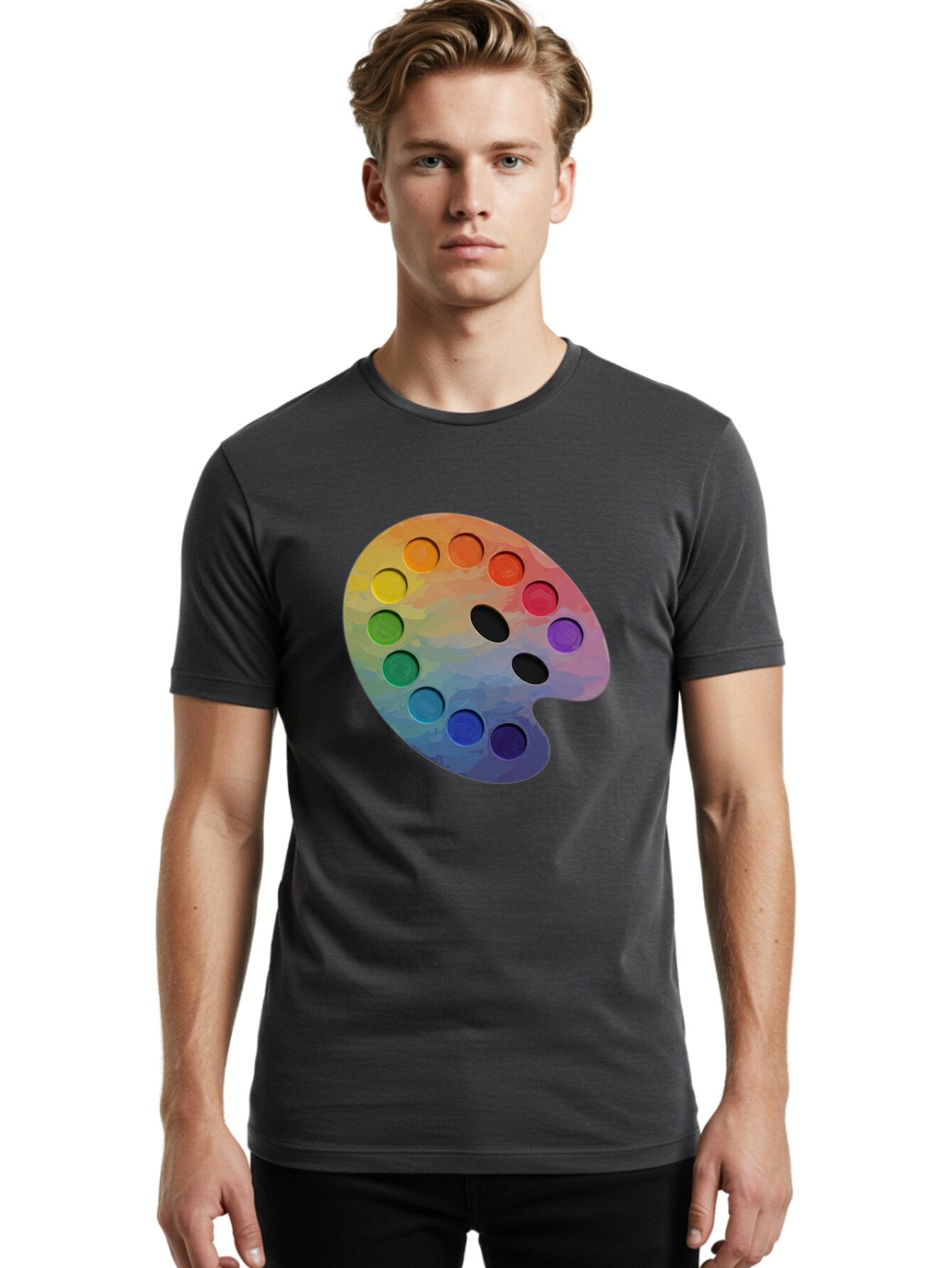 Artist-Palette-1 Men'S Graphic Tee, 100% Cotton, Comfortable Casual Summer Wear, Machine Washable, Vintage Camera, Old Camera, Antique Camera, Black Camera, Classic Photography, Photography Equipment, Nostalgic Device, Film Camera, Camera Art Bap079 18