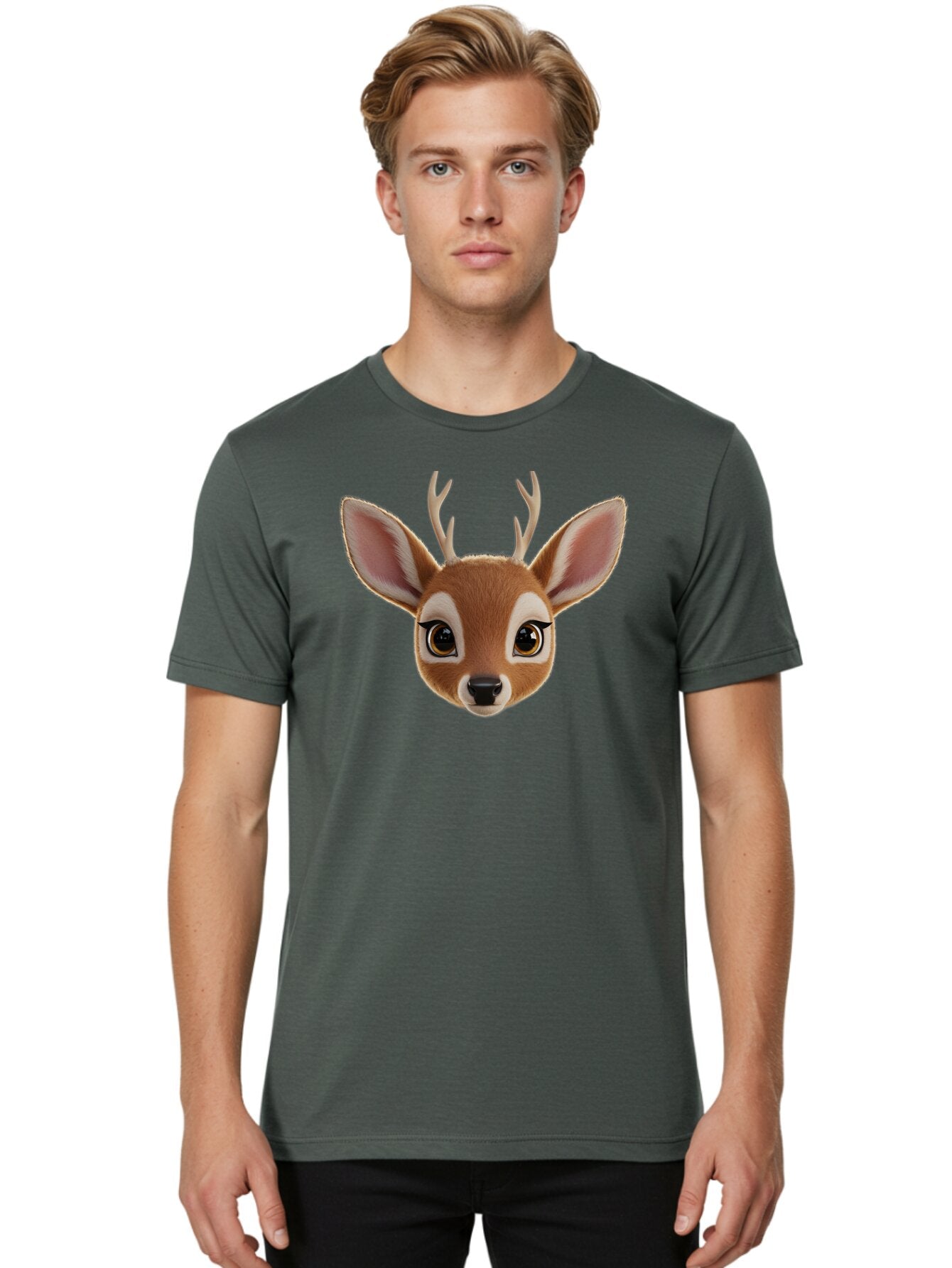 Bambi-Head Men'S Graphic Tee, 100% Cotton, Comfortable Casual Summer Wear, Machine Washable, Vintage Camera, Old Camera, Antique Camera, Black Camera, Classic Photography, Photography Equipment, Nostalgic Device, Film Camera, Camera Art Bap106 21