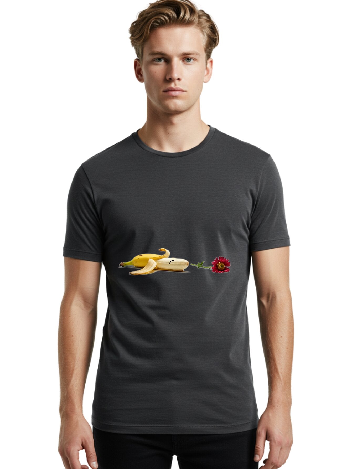 Banana-And-Flower Men'S Graphic Tee, 100% Cotton, Comfortable Casual Summer Wear, Machine Washable, Vintage Camera, Old Camera, Antique Camera, Black Camera, Classic Photography, Photography Equipment, Nostalgic Device, Film Camera, Camera Art Bap108 25