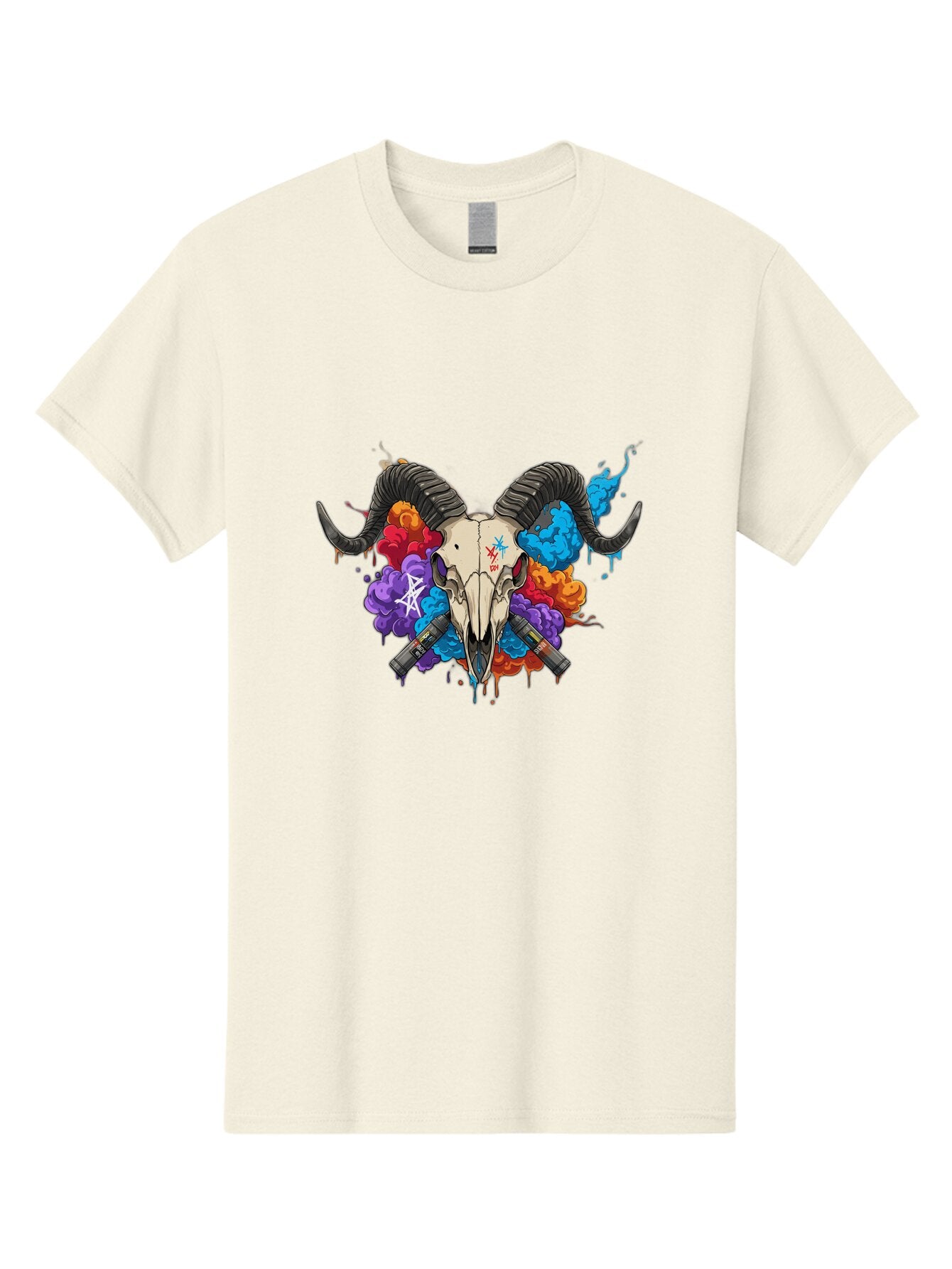 Baphomet-Skull-With-Uzis Men'S Graphic Tee, 100% Cotton, Comfortable Casual Summer Wear, Machine Washable, Vintage Camera, Old Camera, Antique Camera, Black Camera, Classic Photography, Photography Equipment, Nostalgic Device, Film Camera, Bap116 4