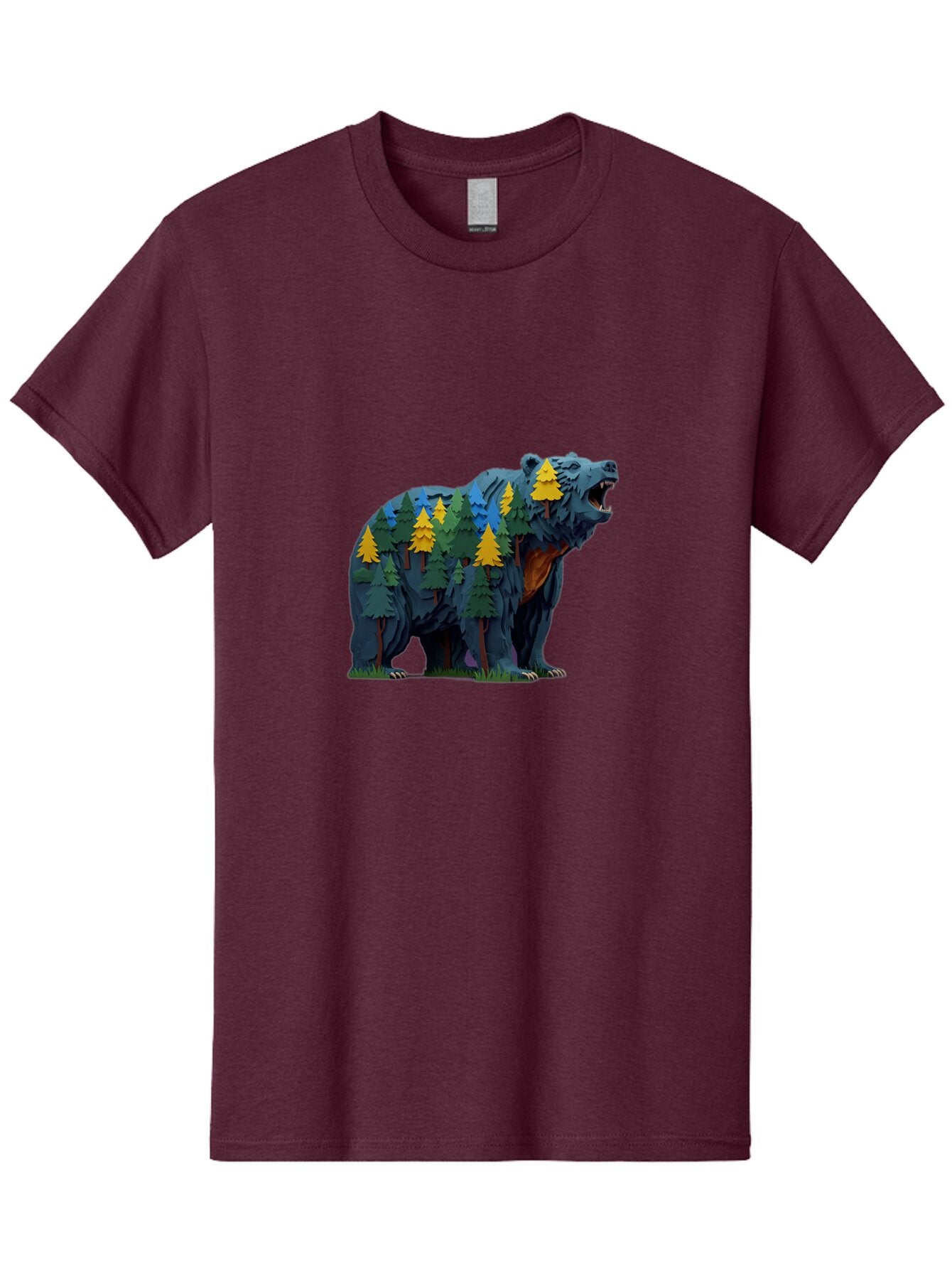 Bear-With-Trees Men'S Graphic Tee, 100% Cotton, Comfortable Casual Summer Wear, Machine Washable, Vintage Camera, Old Camera, Antique Camera, Black Camera, Classic Photography, Photography Equipment, Nostalgic Device, Film Camera, Camera Art Bap127 3