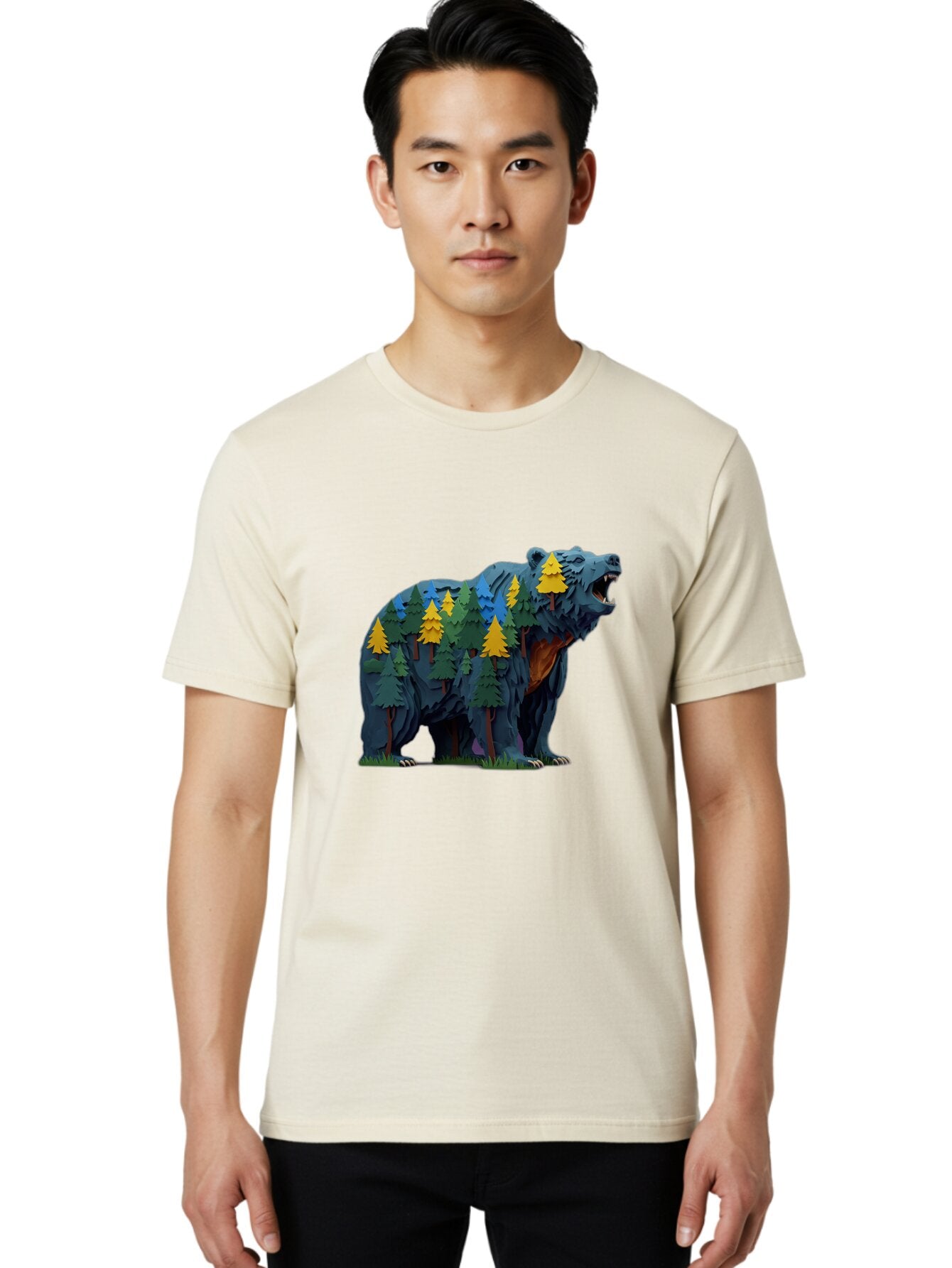 Bear-With-Trees Men'S Graphic Tee, 100% Cotton, Comfortable Casual Summer Wear, Machine Washable, Vintage Camera, Old Camera, Antique Camera, Black Camera, Classic Photography, Photography Equipment, Nostalgic Device, Film Camera, Camera Art Bap127 24